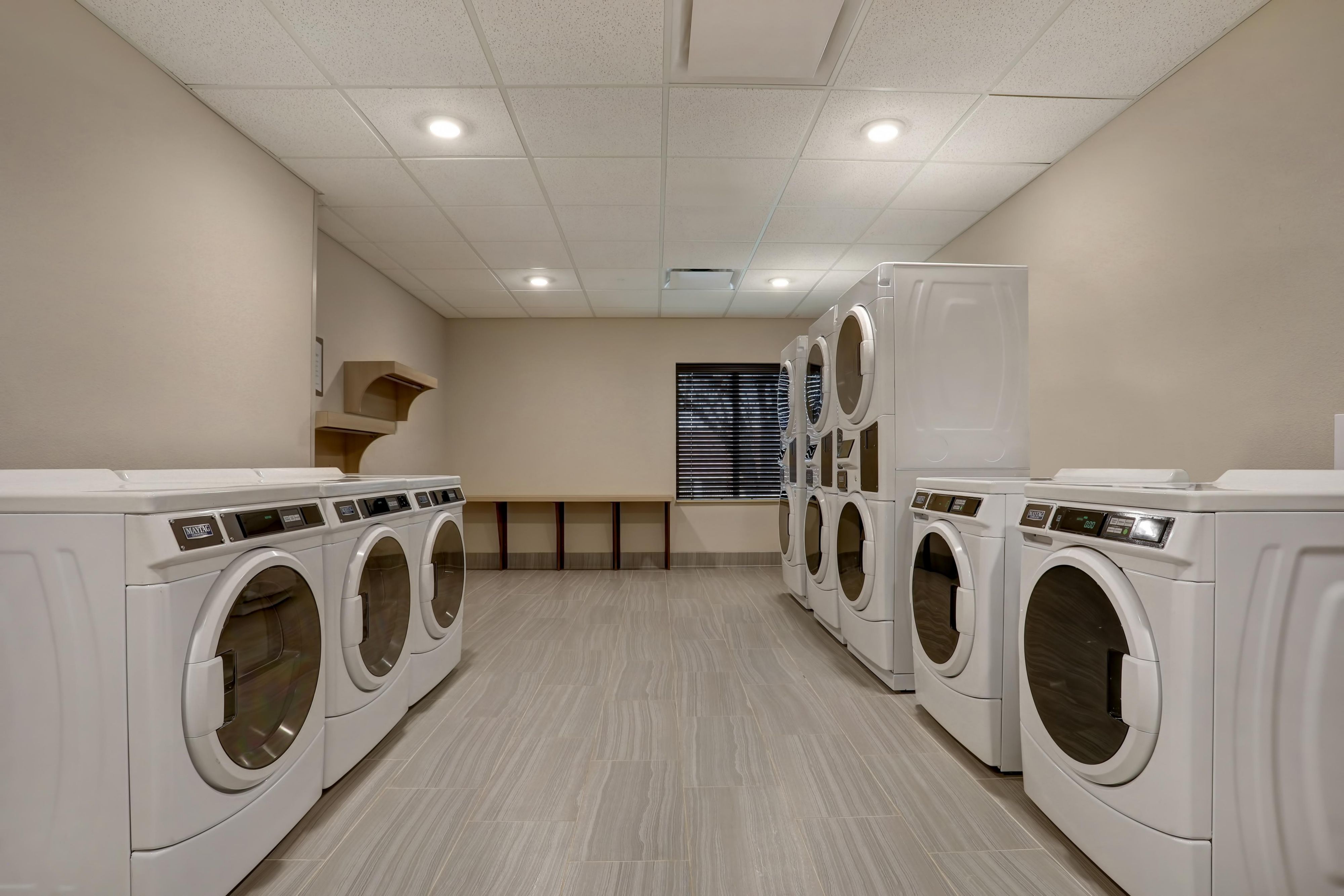Free On-site Guest self-laundry facility. We also offer dry cleaning/laundry same day services.
