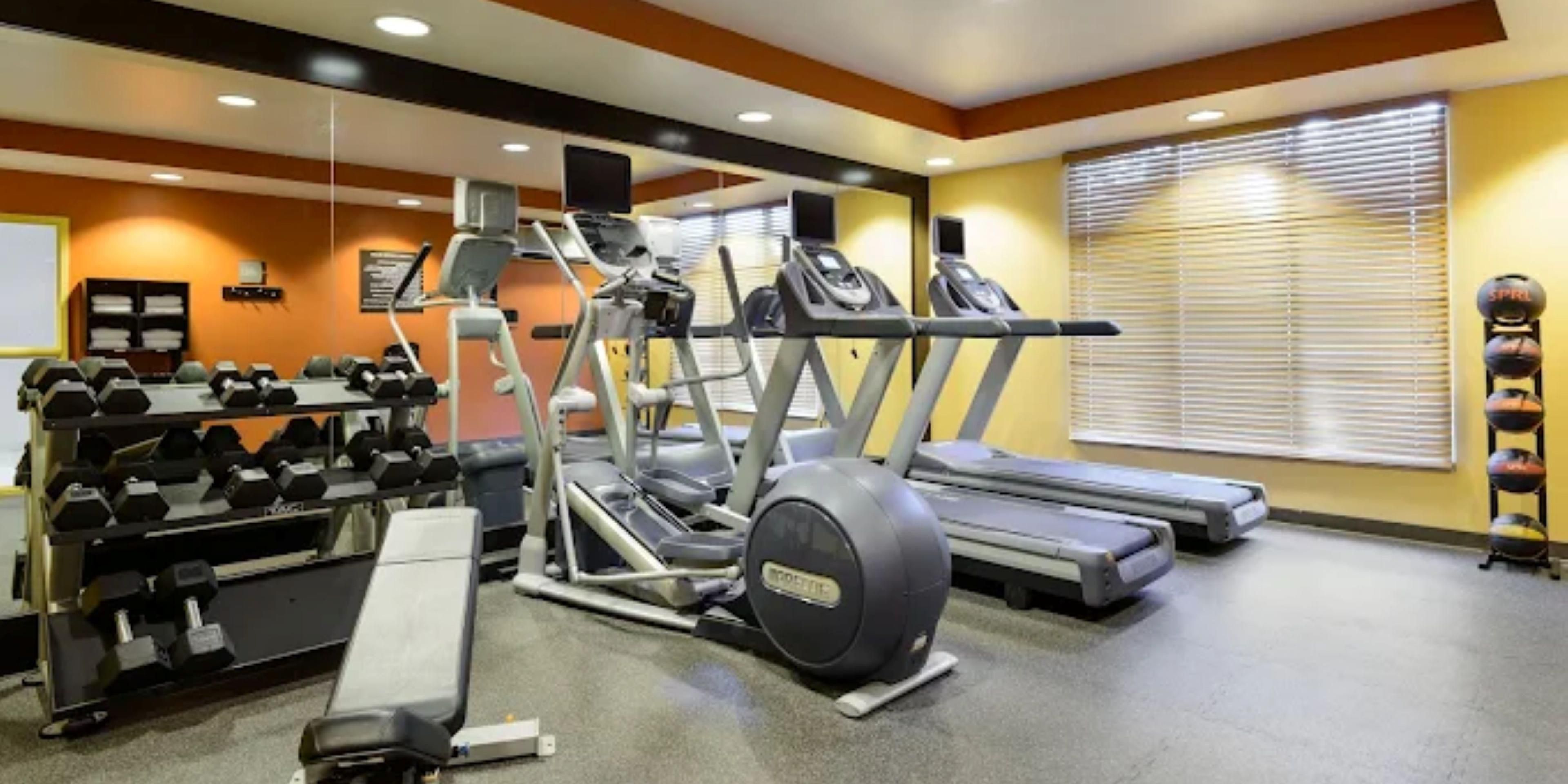 Work up a sweat in the fitness center.