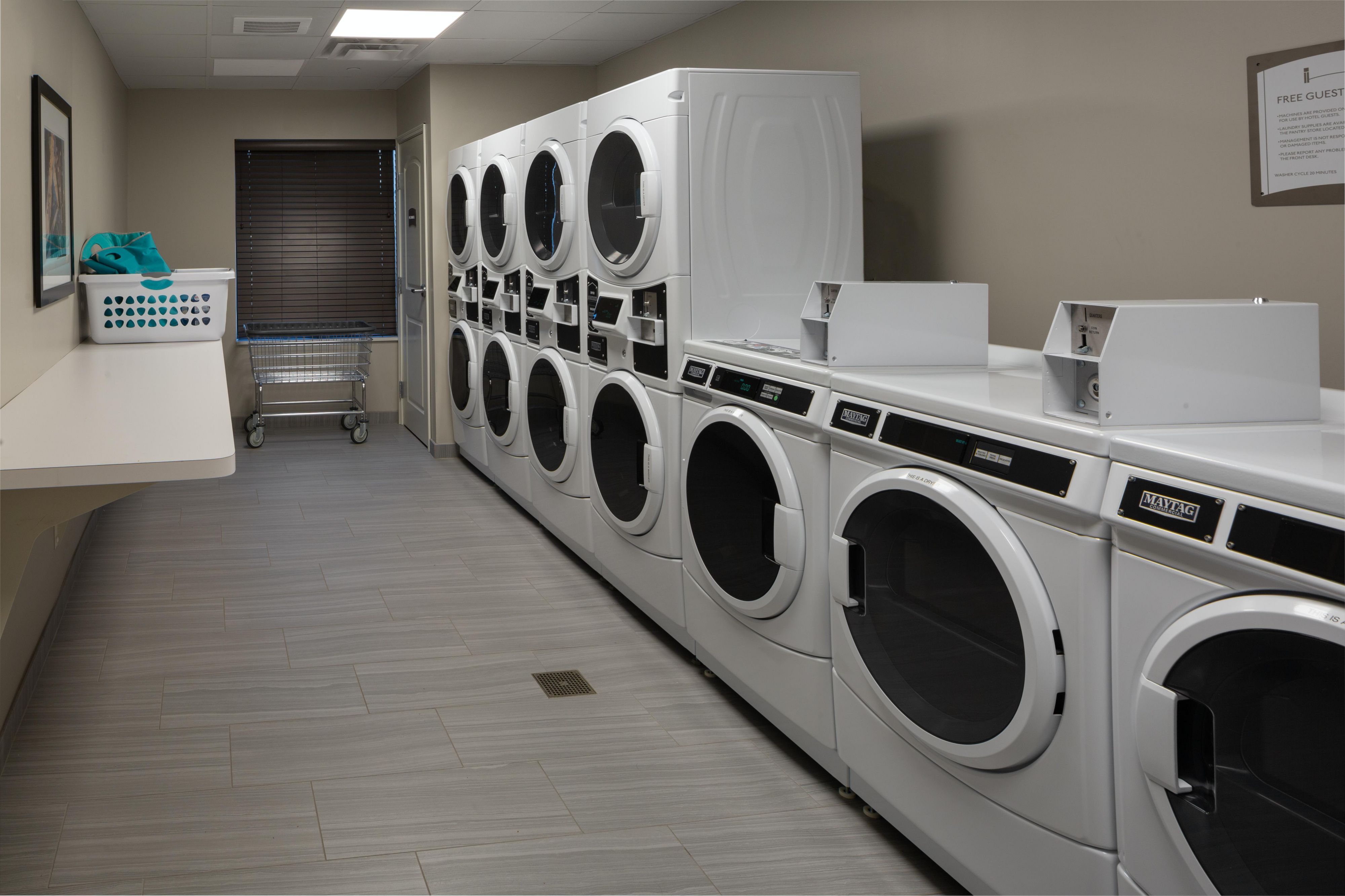 Free on-site guest self-laundry facility, available to our guests 24/7. We also offer same-day dry cleaning/laundry services at an additional fee.