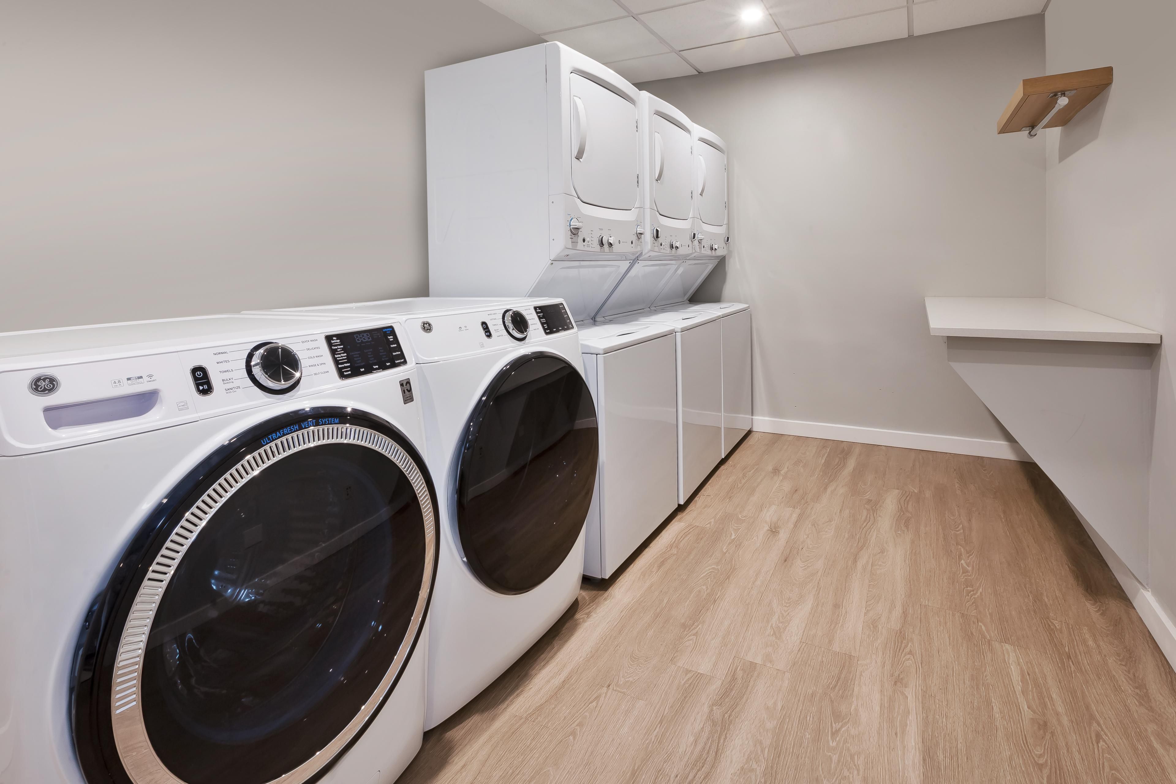 Our hotel offers a complimentary onsite laundry facility, making keeping your wardrobe fresh during extended stays easy. Laundry day is a breeze with 24/7 access and no extra cost.