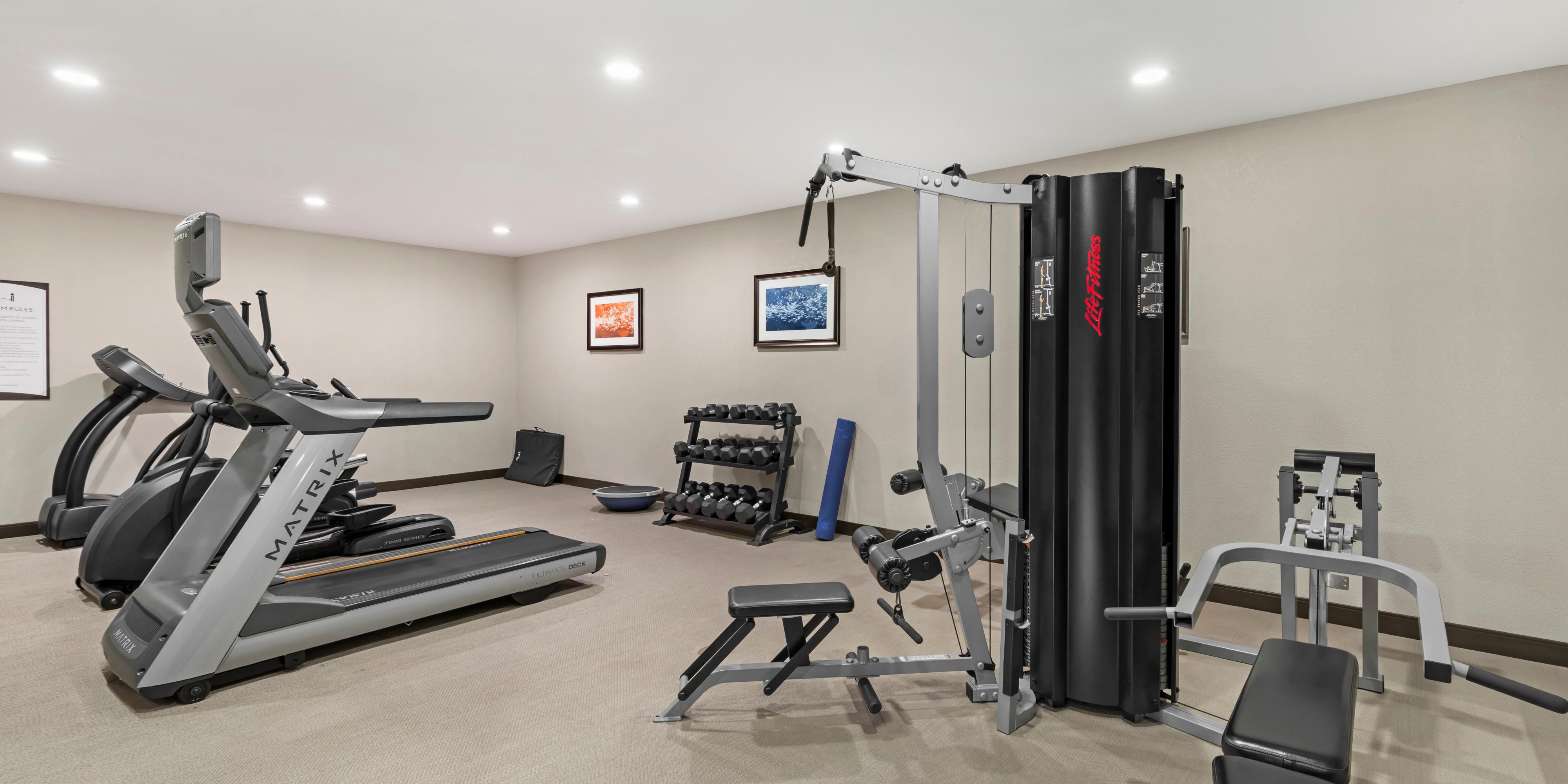 Start the day strong with a workout in our fitness center