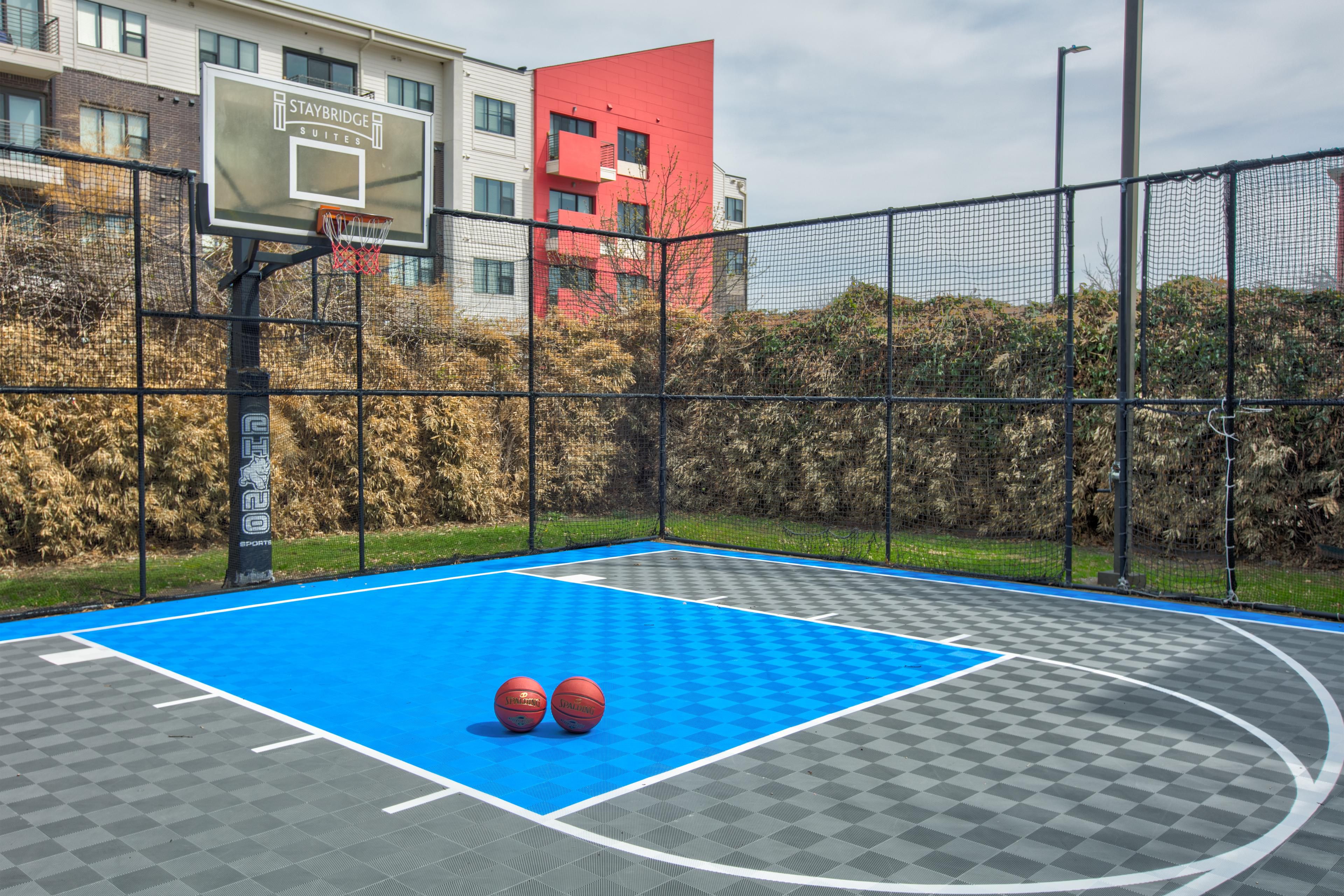 While staying with us, play a game of horse with the family or practice your best NBA moves on our on-site basketball court. Didn't bring a basketball? We got you covered. We provide a basketball for check-out. See the front desk for assistance.