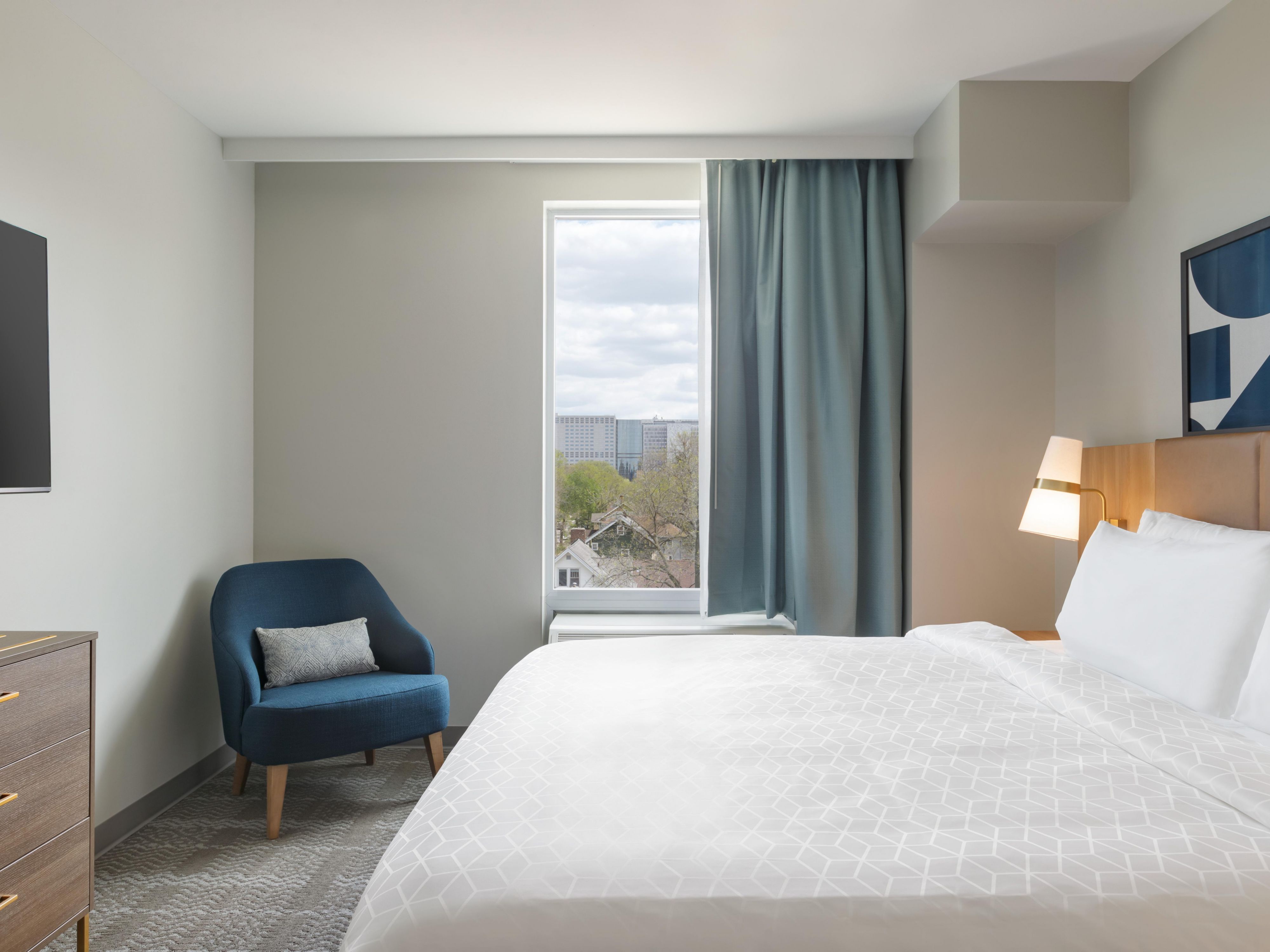 King bed in a bedroom