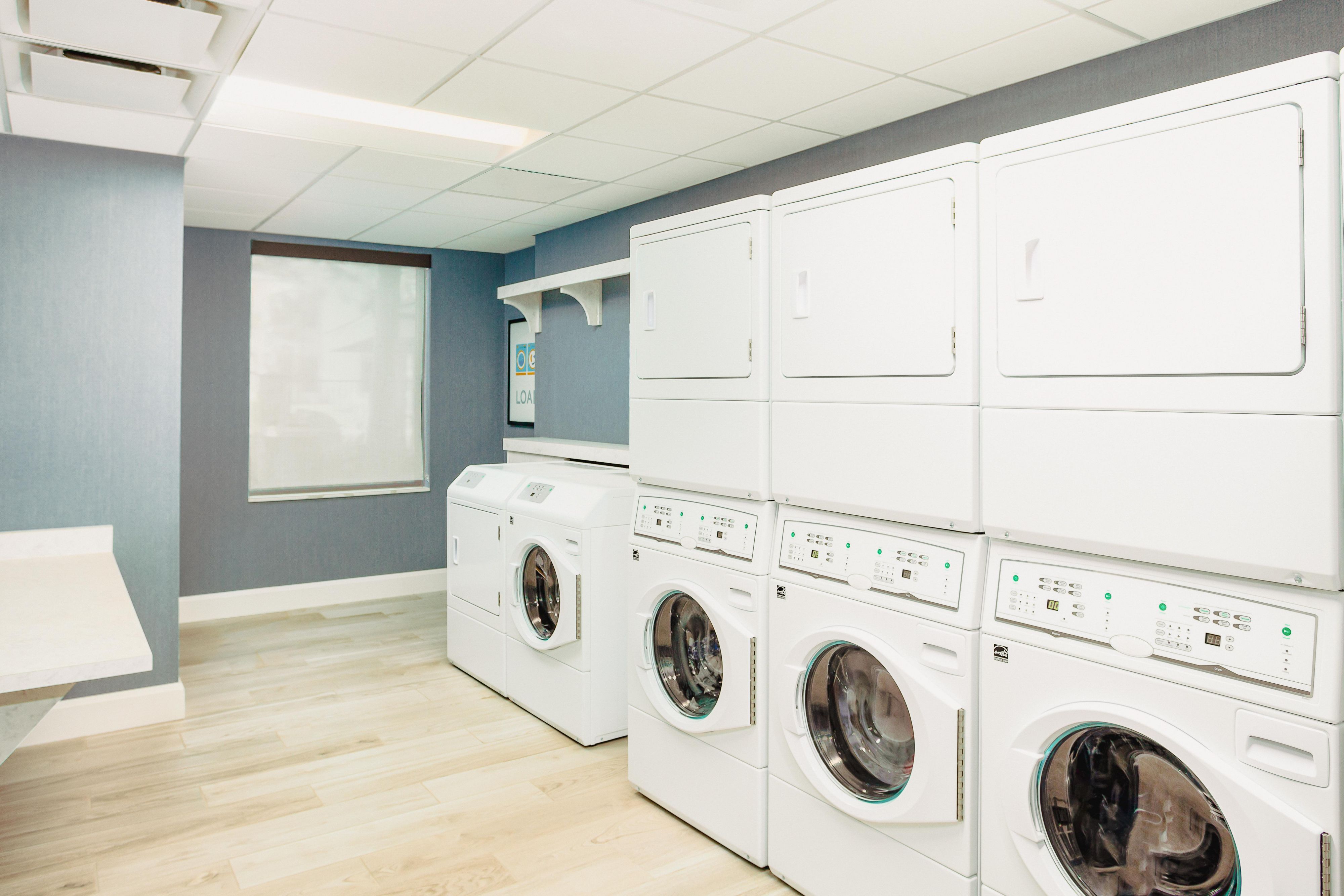 Free On-site Guest self-laundry facility. We also offer dry cleaning/laundry same day services. 