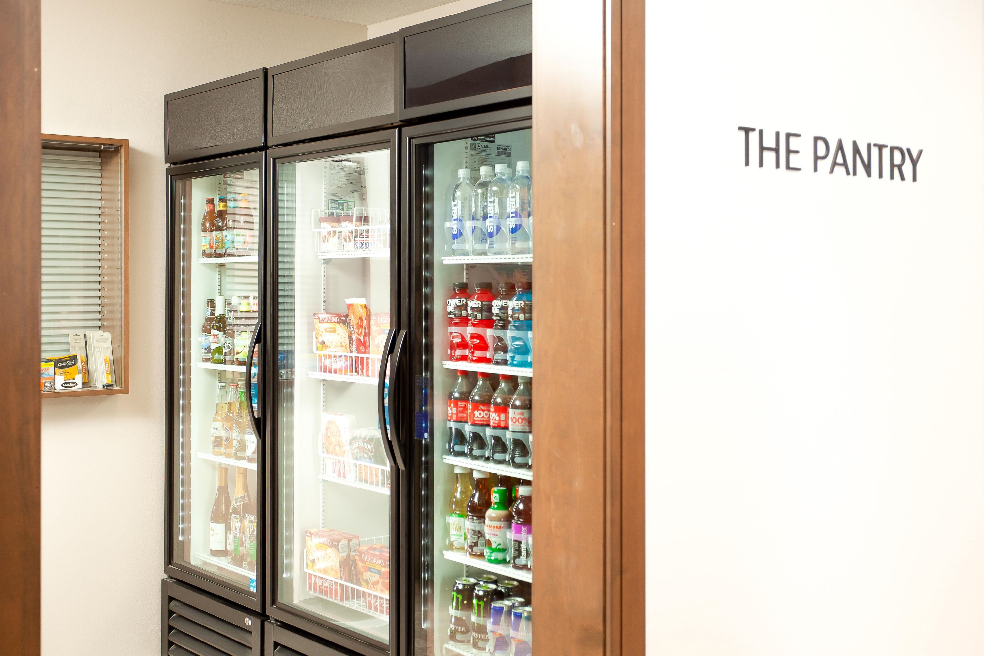 The market party is open around the clock so you can purchase and stocked up on snacks, beverages and we also offer sundries that you might have left at home. Which is an added convenience to our Guest.