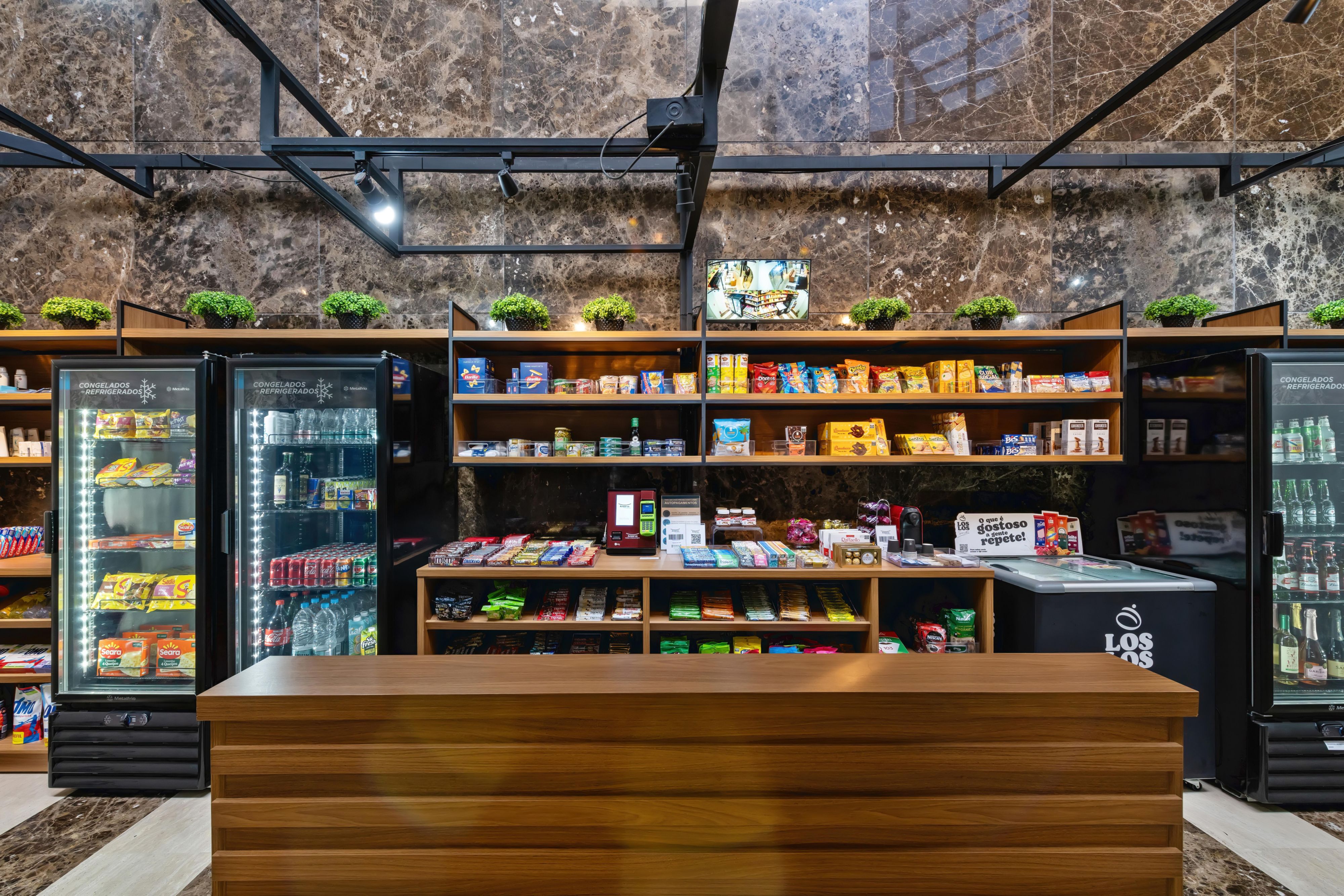 The Pantry is open 24 hours, offering drinks, snacks, and essential items for everyday needs.