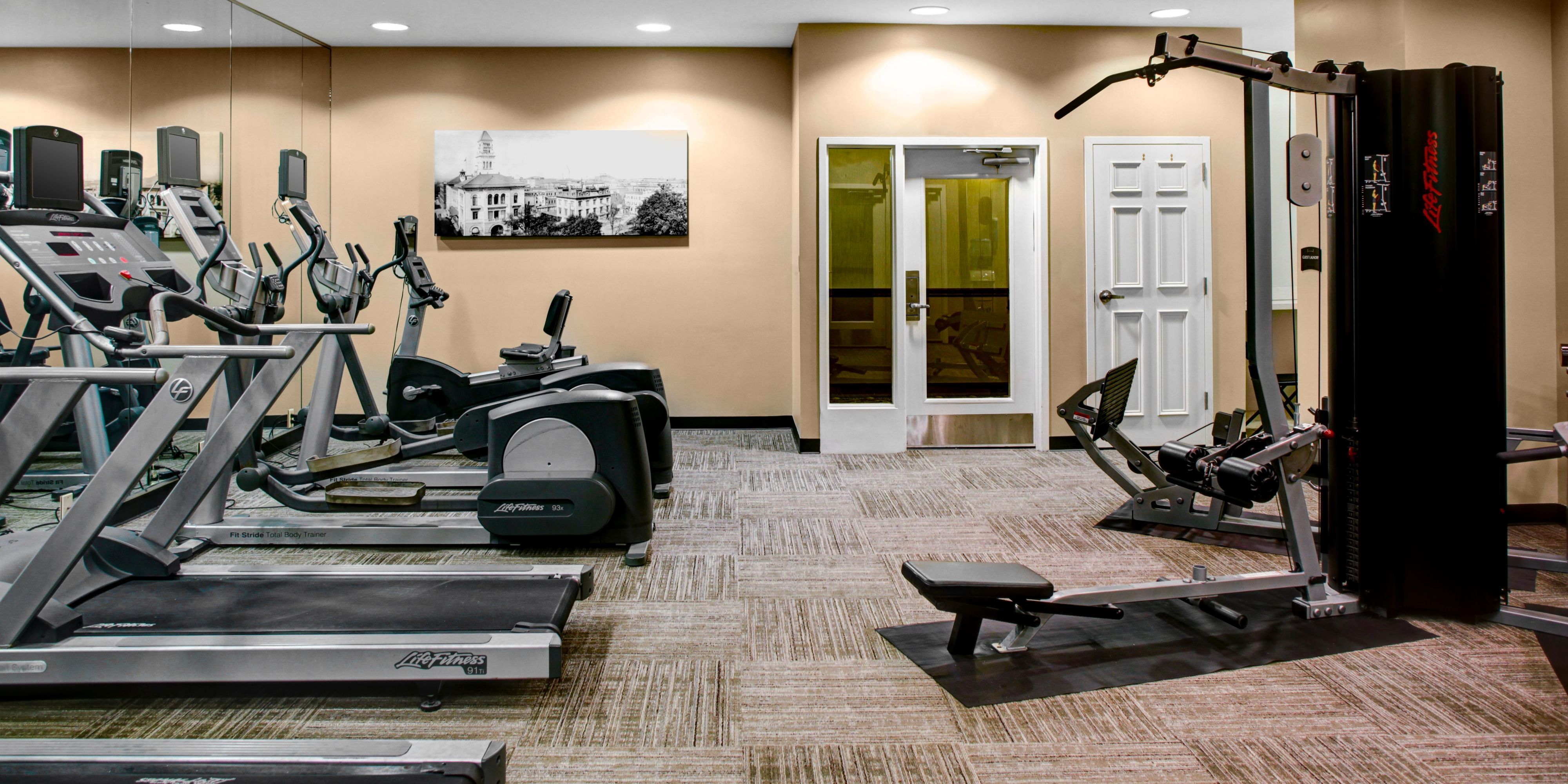 24 hour fitness center and guest laundry