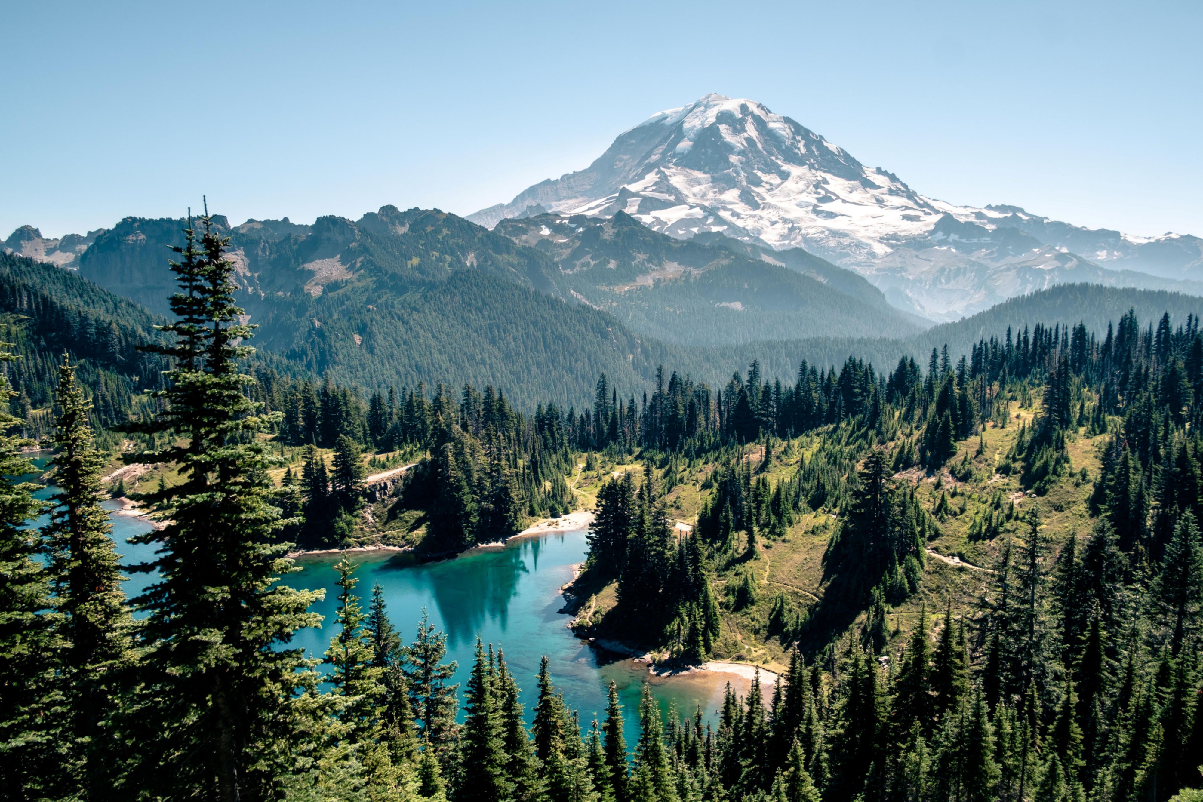 Explore Mount Rainier National Park during your visit.