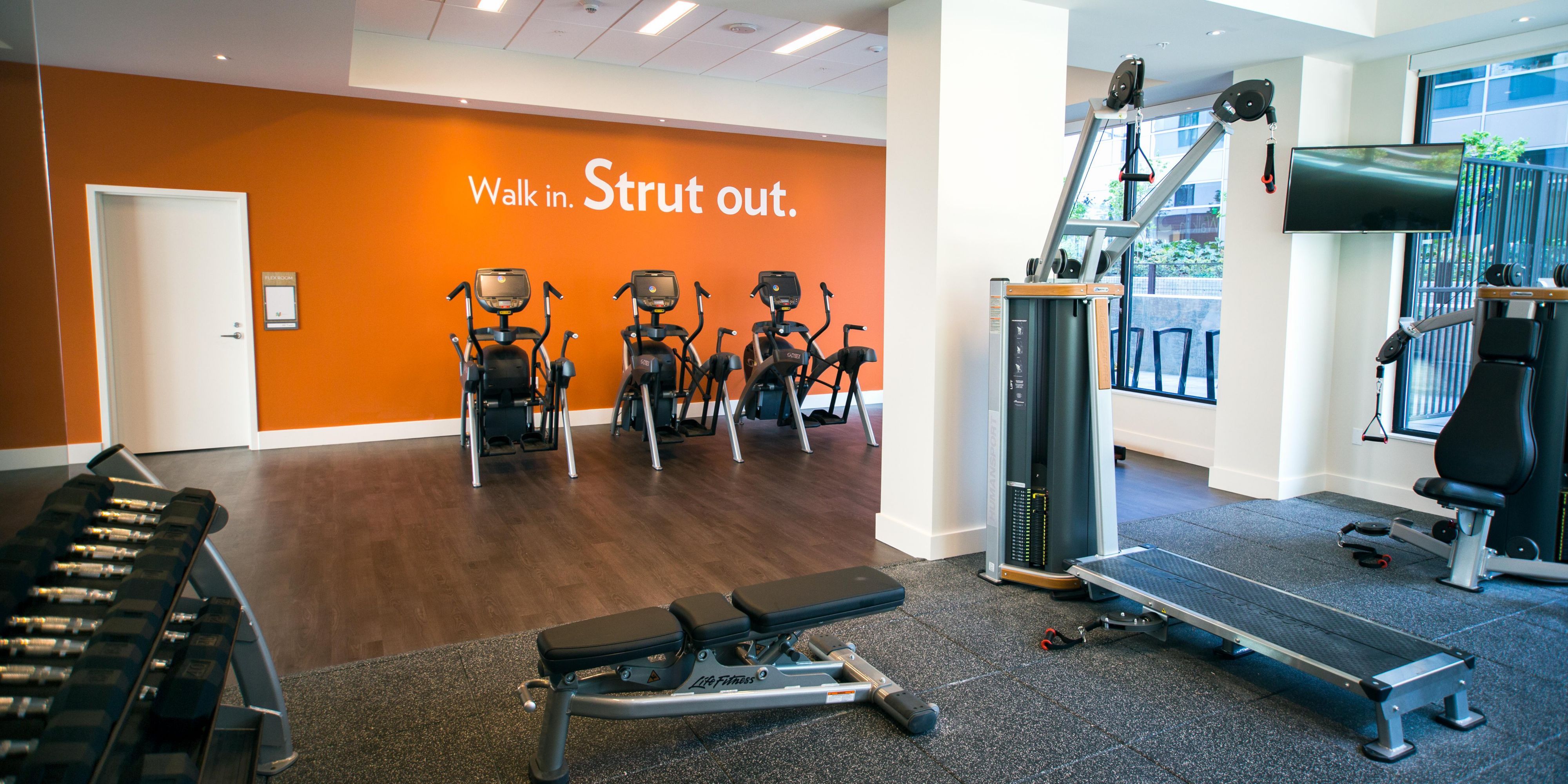 24/7 free fully-equipped fitness center at Staybridge Suites