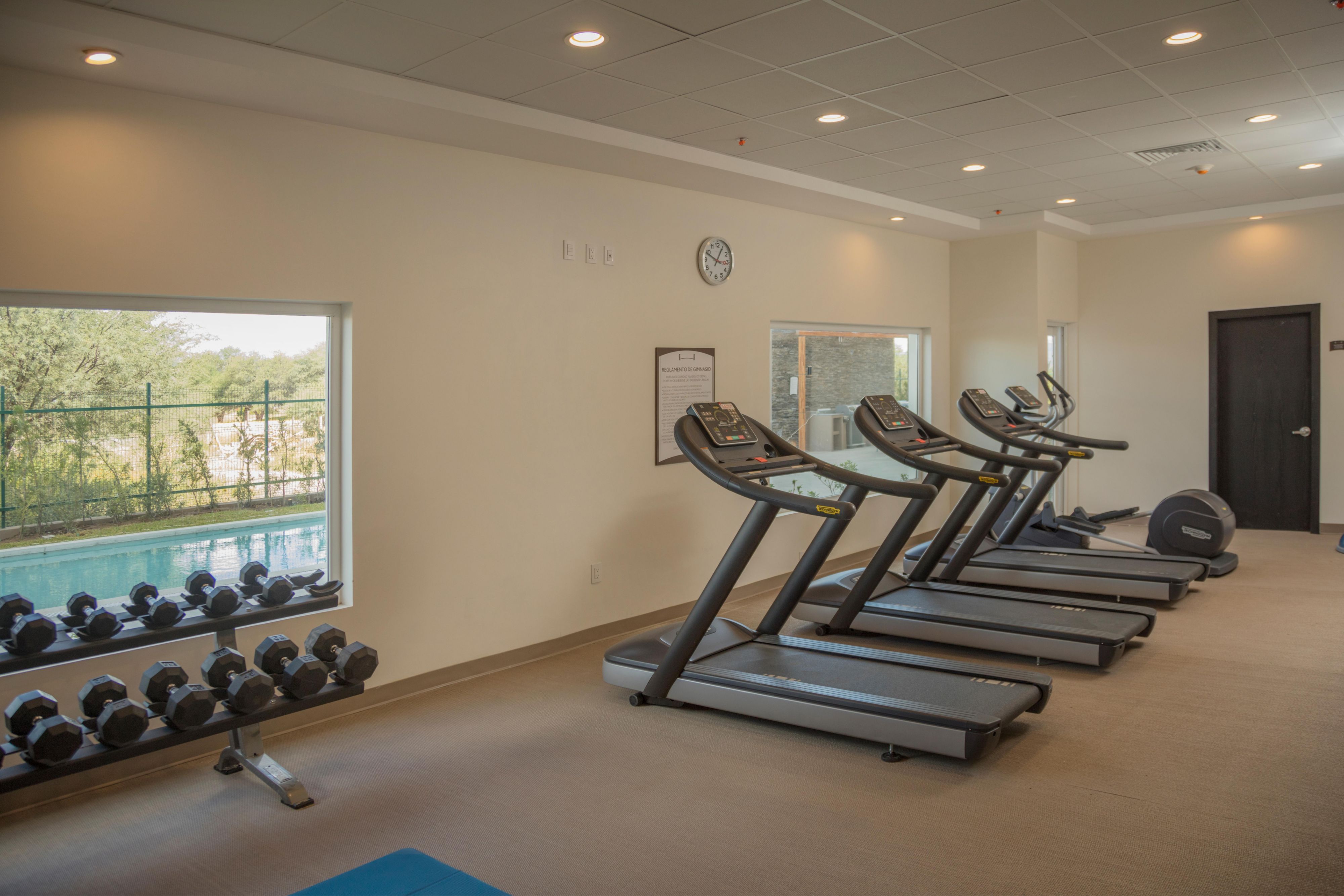 Book a hotel with a gym and stay healthy while traveling.