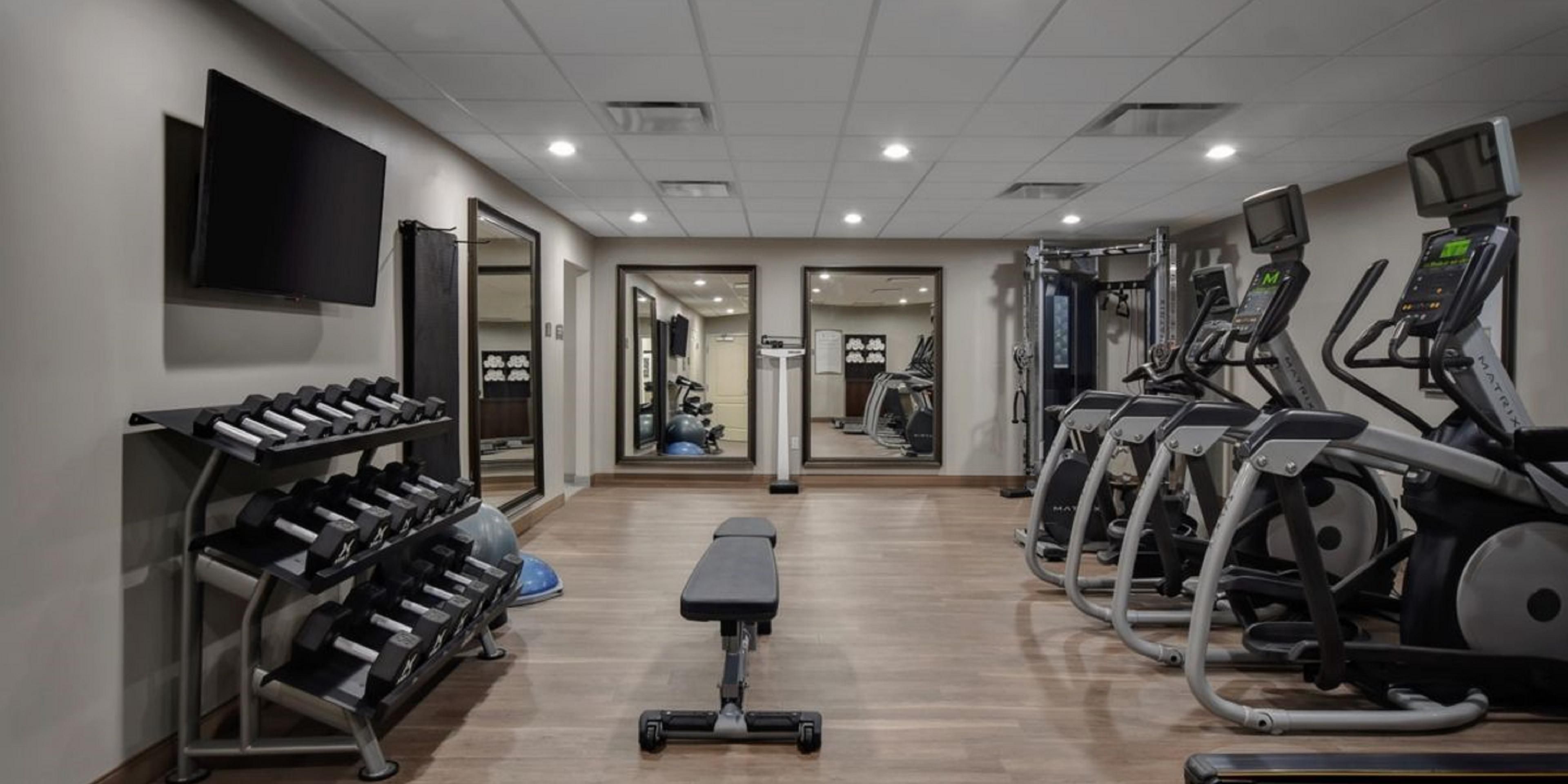 Keep up your workout routine while staying with us.