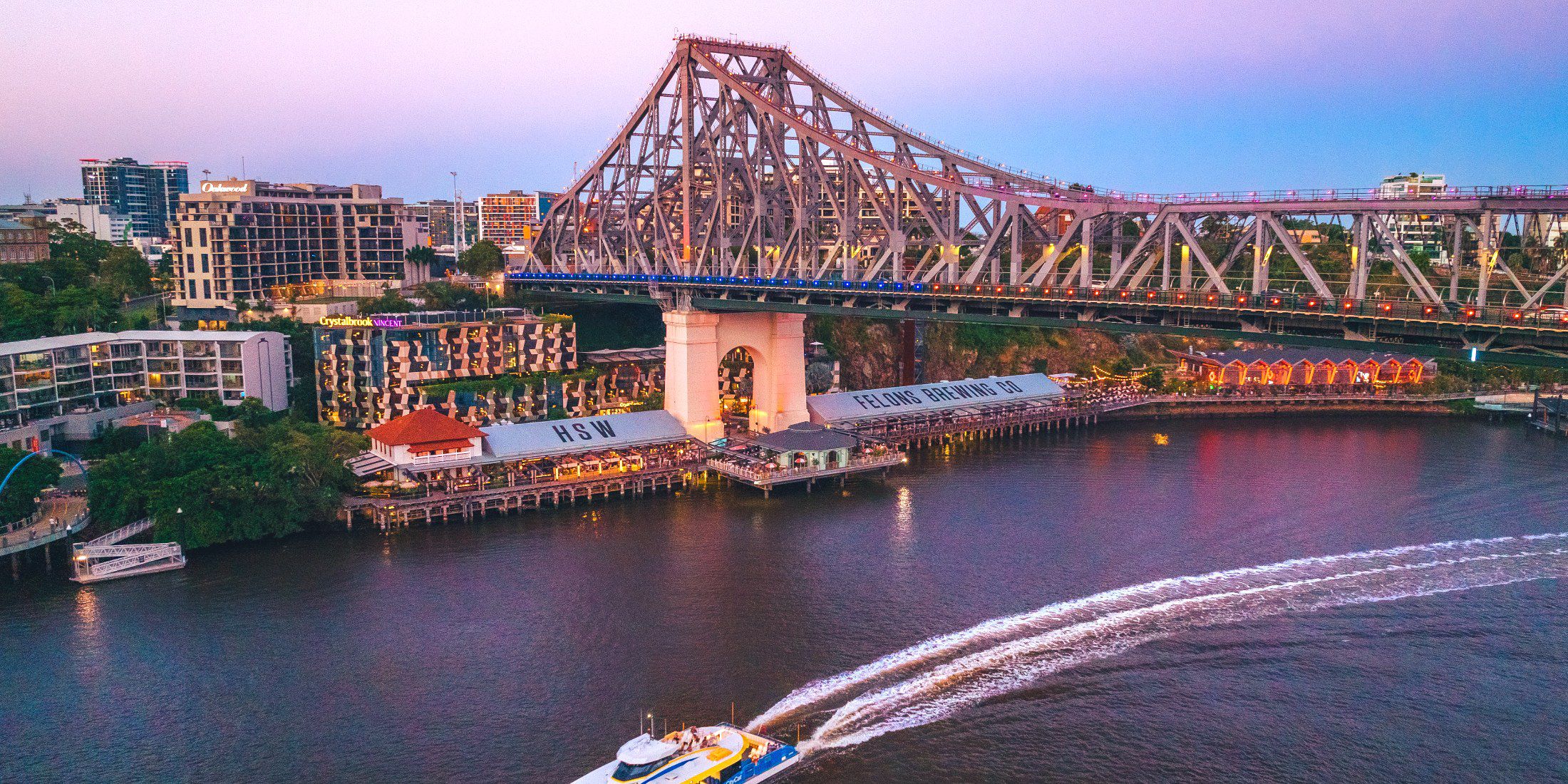Explore Brisbane’s iconic Howard Smith Wharves by the river