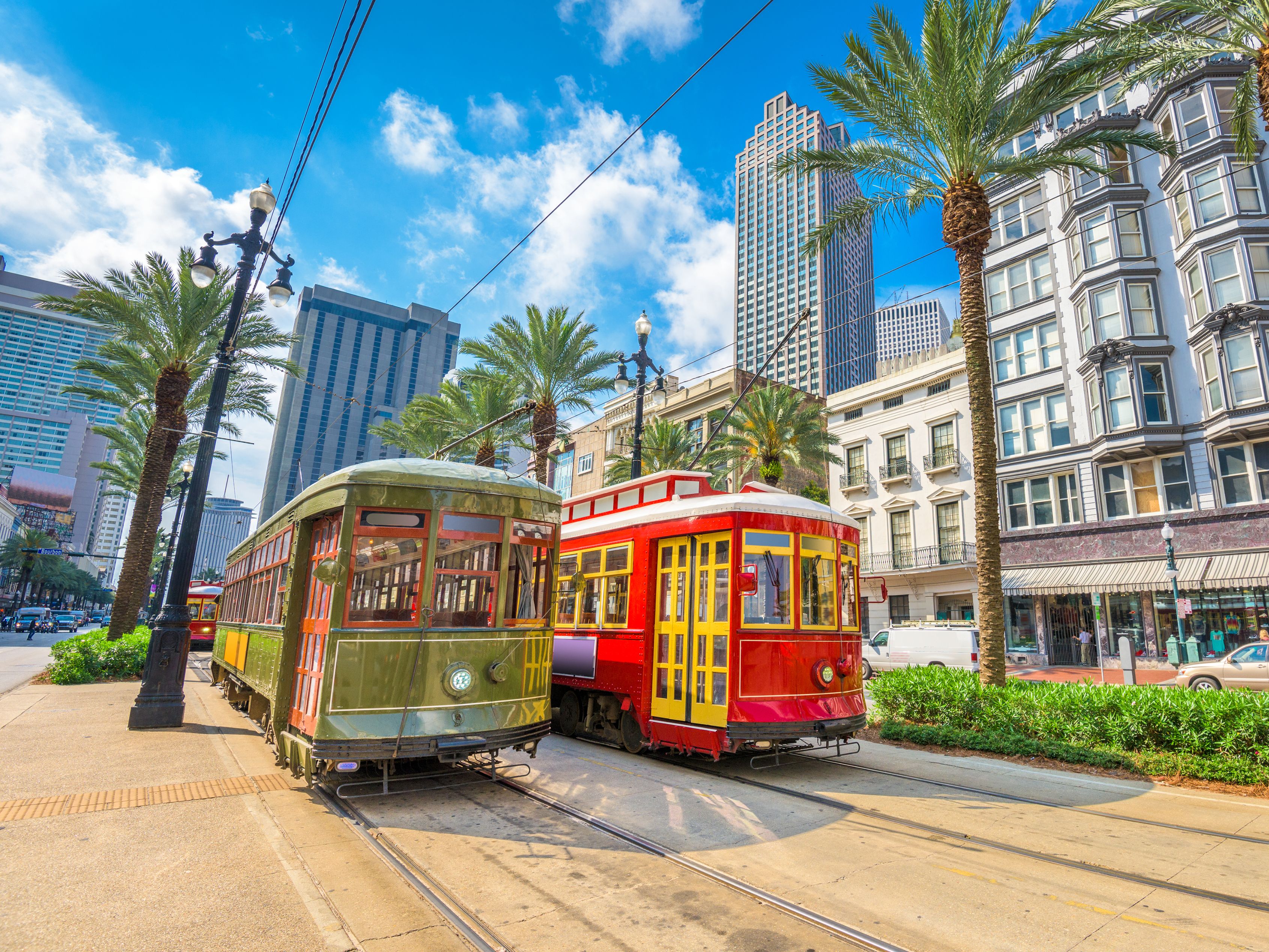 Street cars in New Orleans.