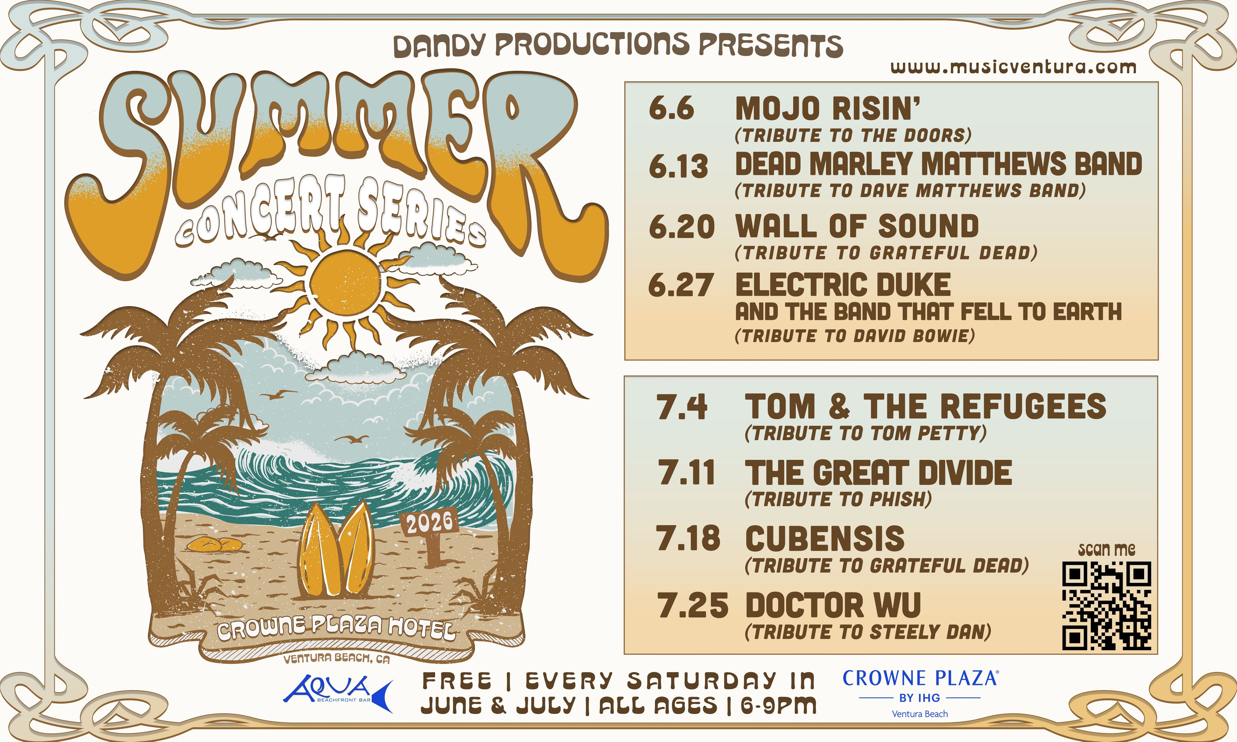 Summer concert Series at Crowne Plaza Ventura Beach