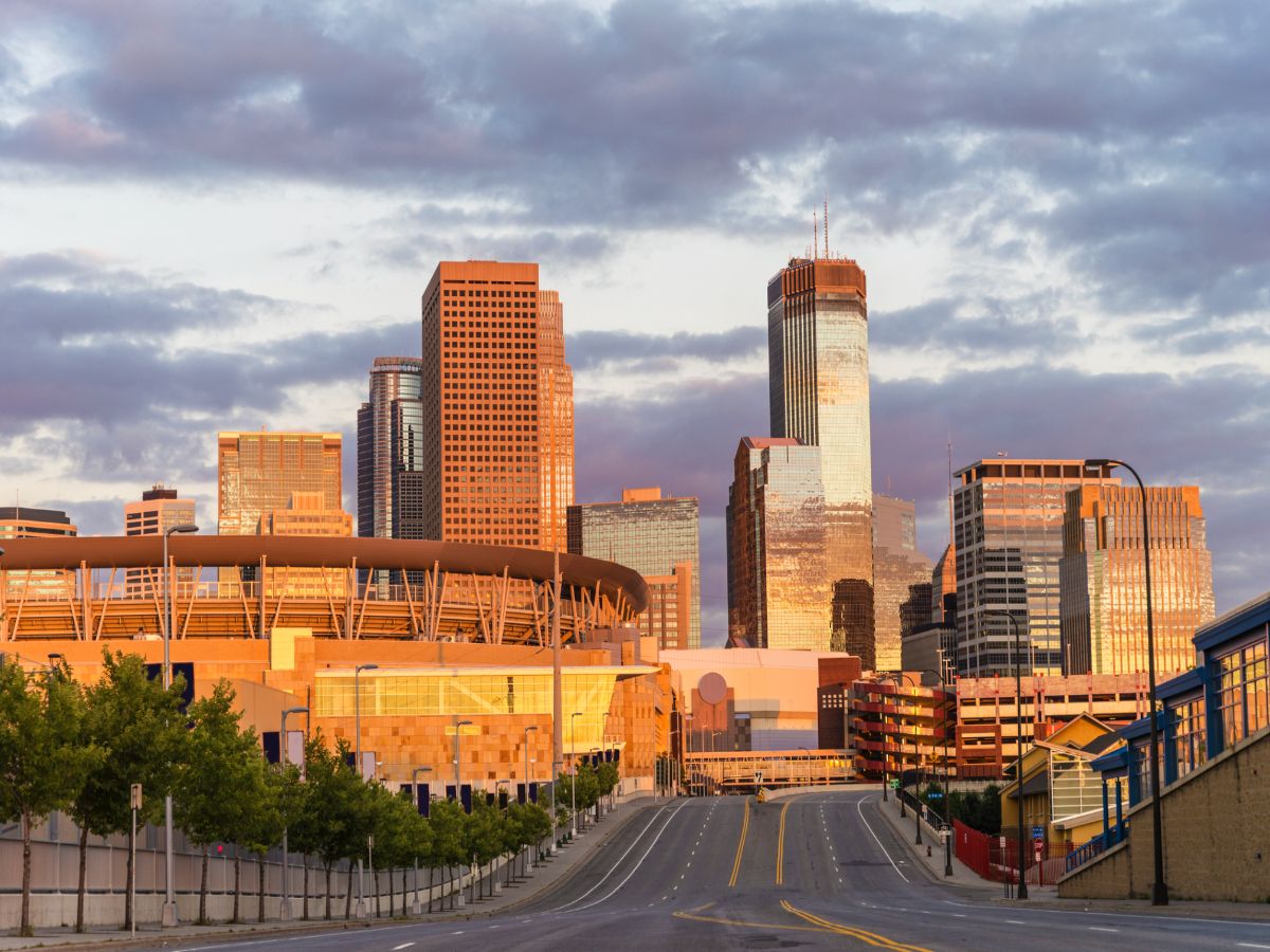 Target Field and Minneapolis skyline