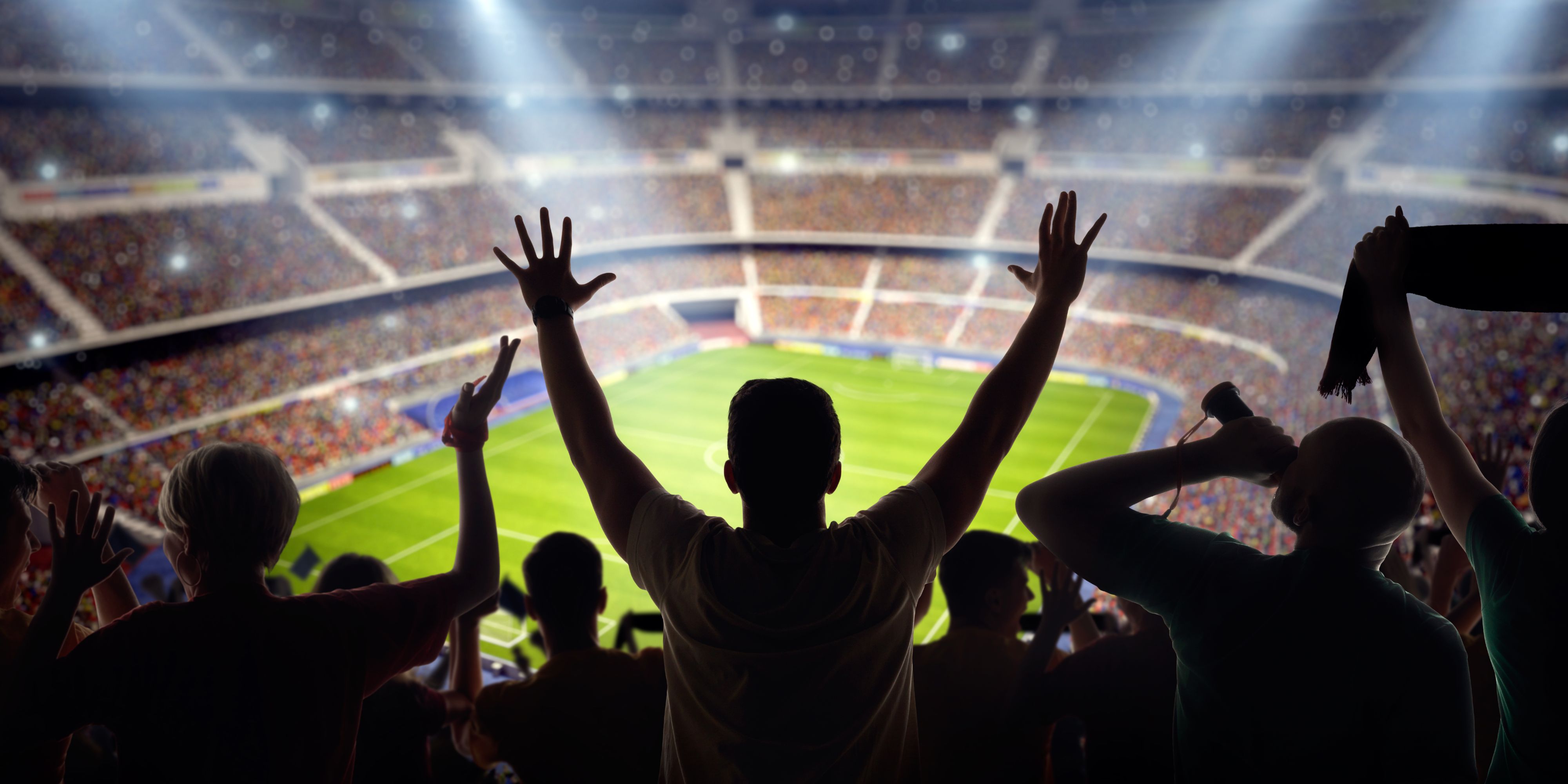 crowd at a soccer stadium