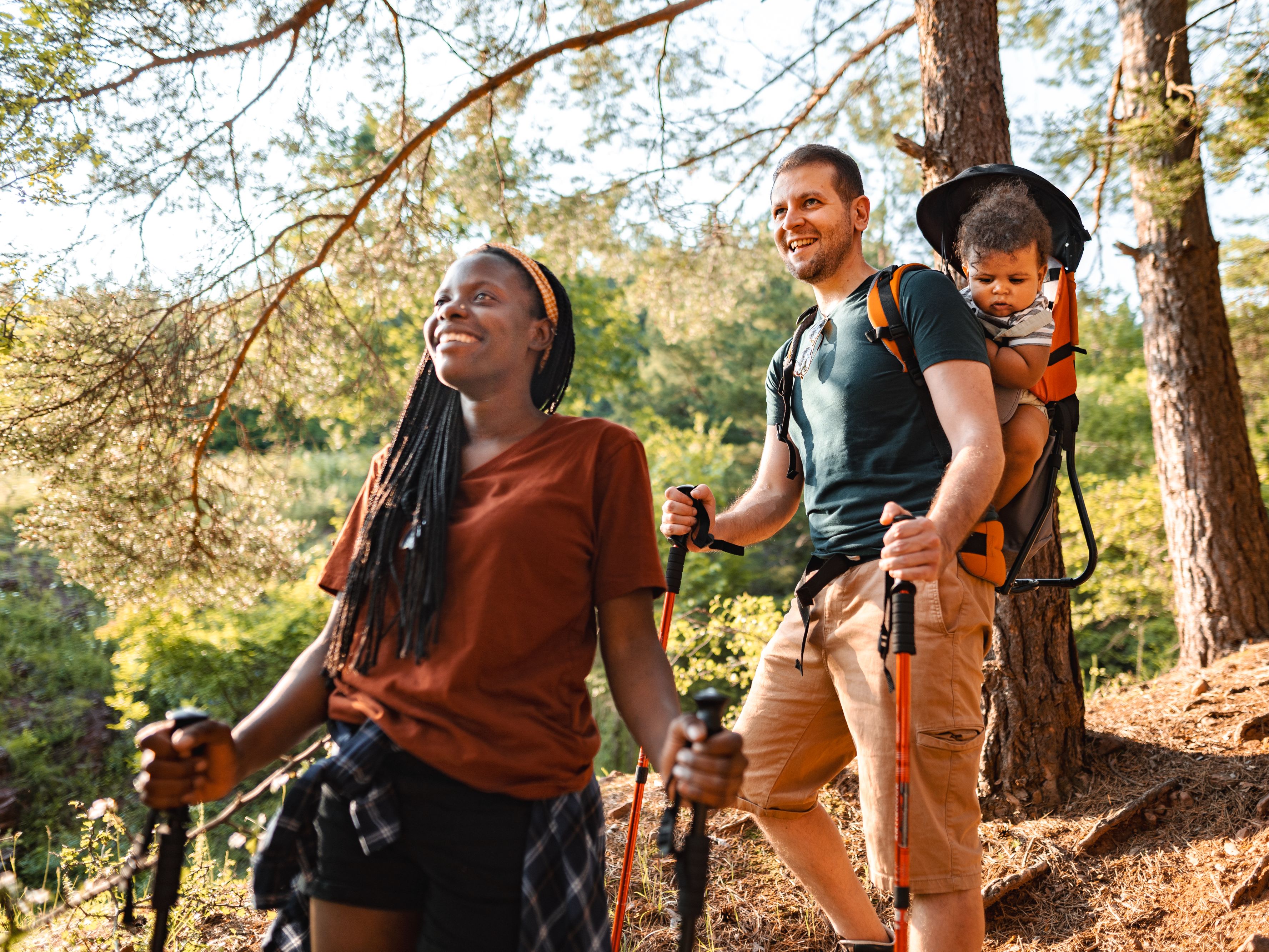 family hiking