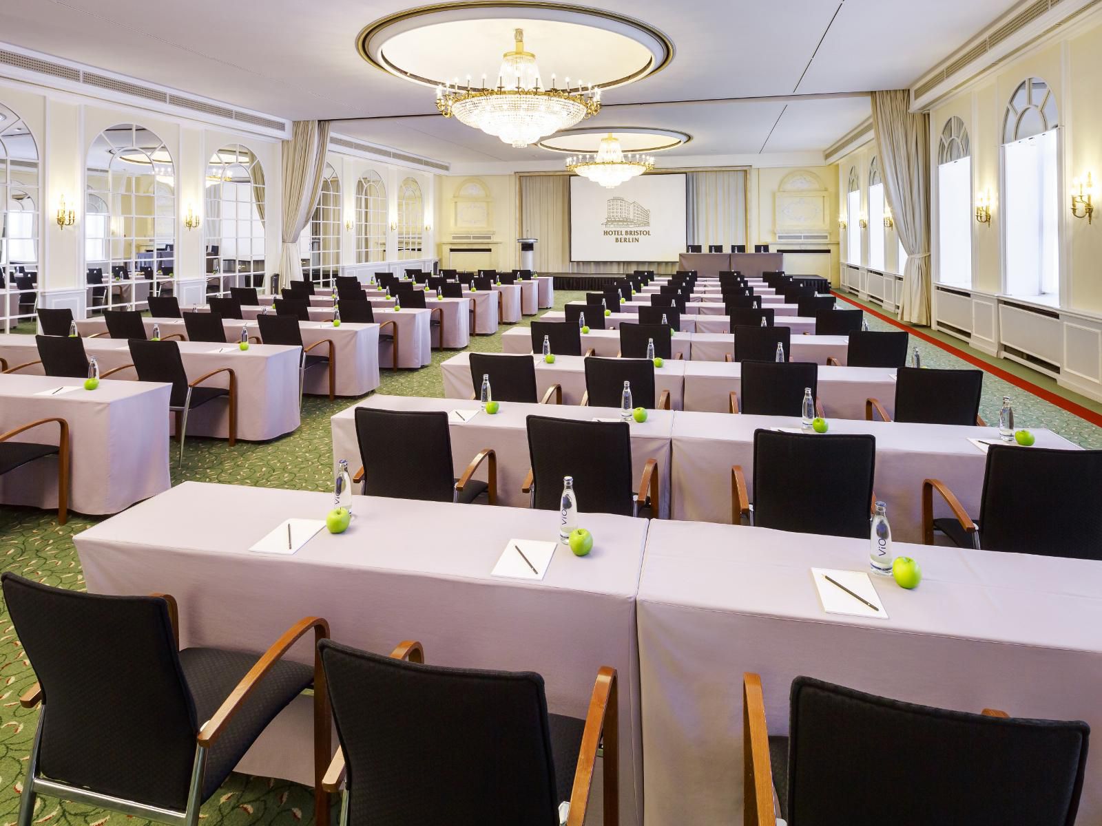 Host your next event in style at Hotel Bristol Berlin. Our 10 elegant meeting rooms and event spaces can accommodate everything from business conferences to private celebrations, with tailored services to ensure every detail is flawless.