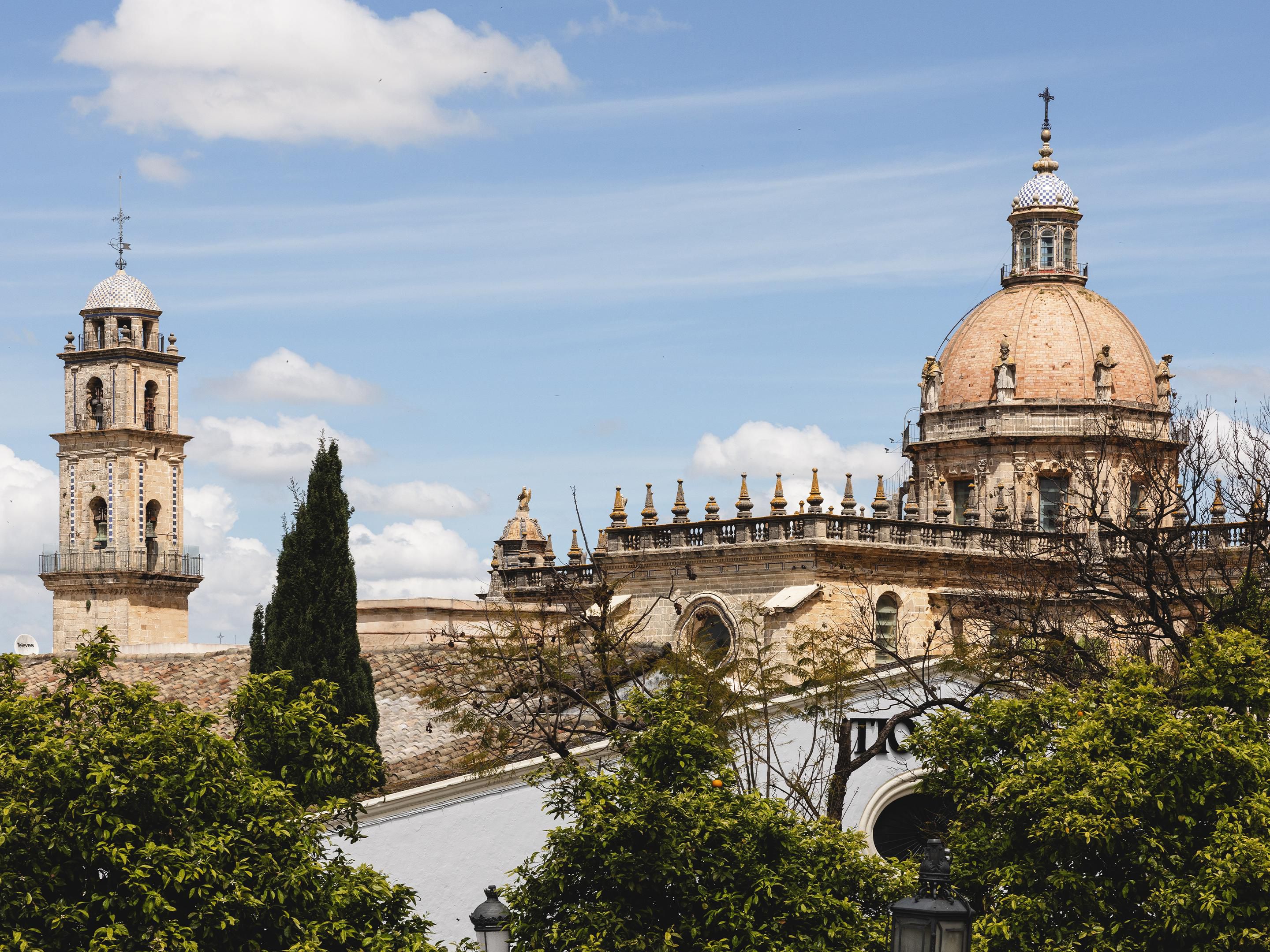 View of the domes of Jerez Cathedral