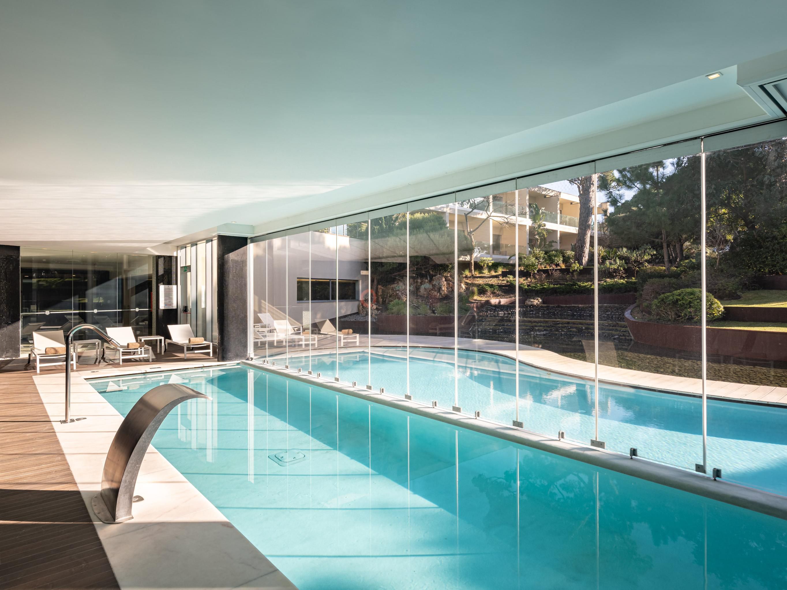 Relax with our shower and waterfall.