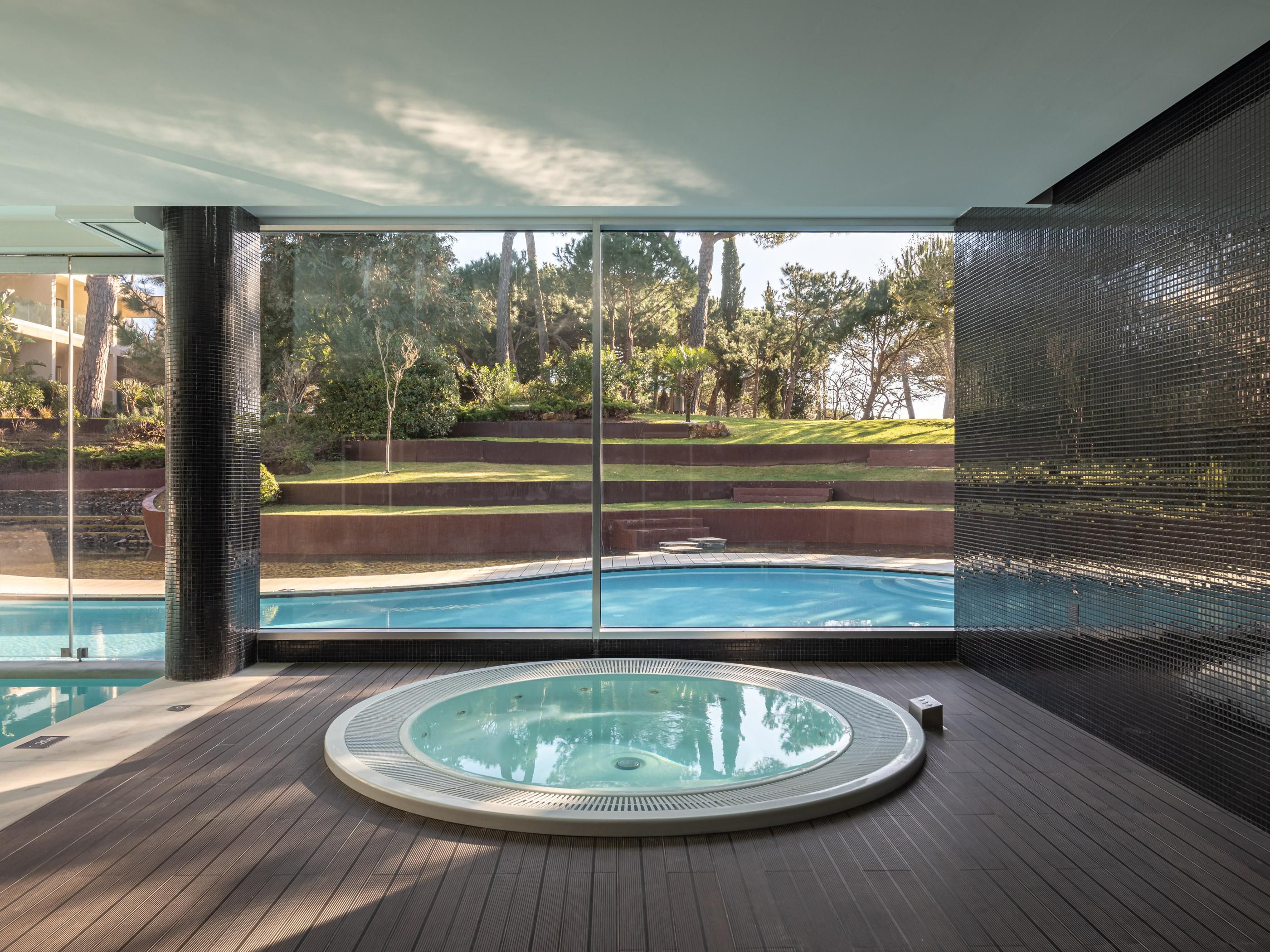 Enjoy our jacuzzi overlooking the nature