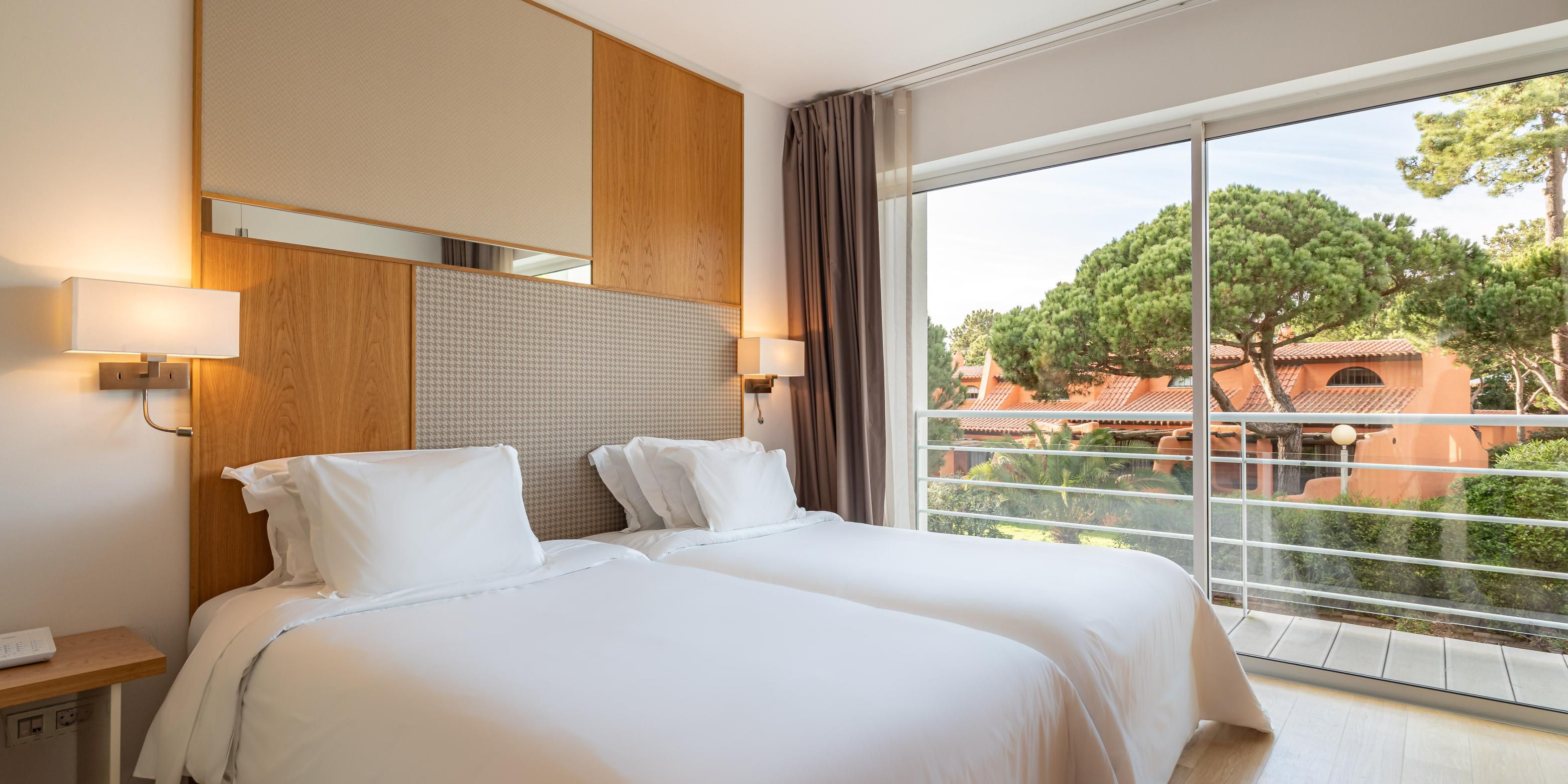 Cozy bedroom with elegant double bed