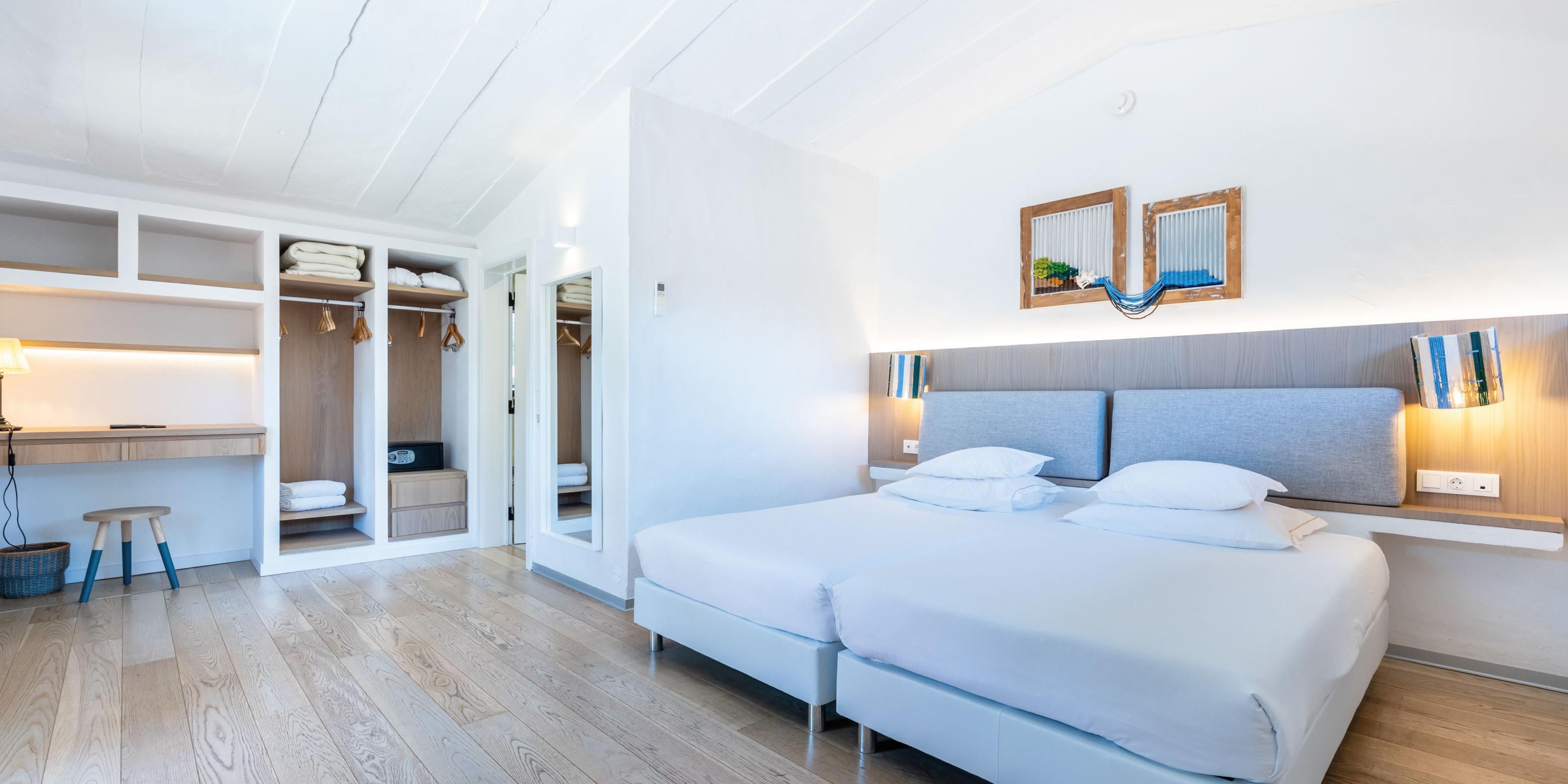 Cozy bedroom with elegant double bed