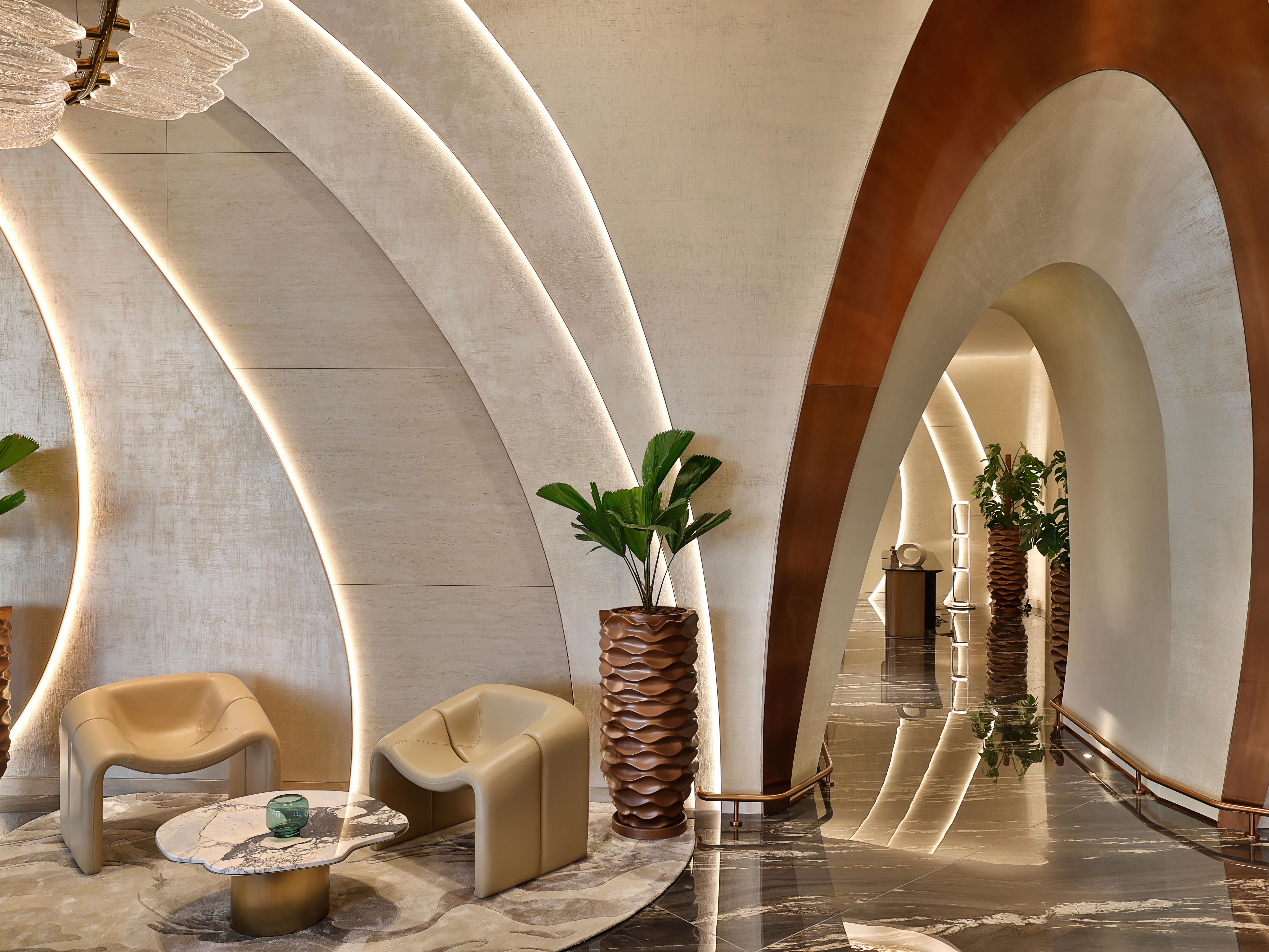 Lounges arranged for conversation and rest