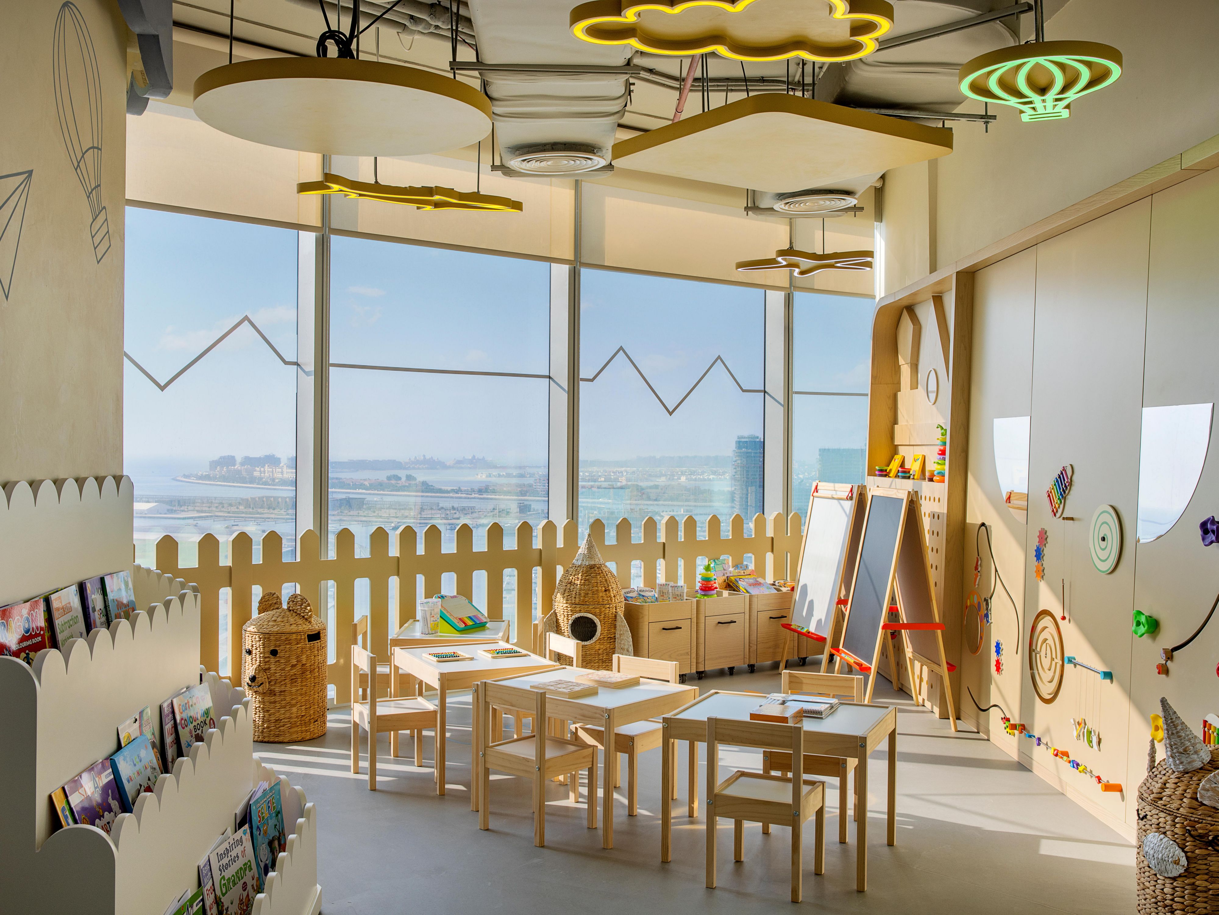 Children explore in bright, playful spaces