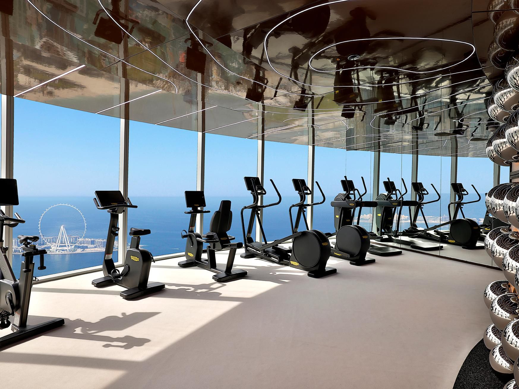 Fitness centre area with soft horizon views