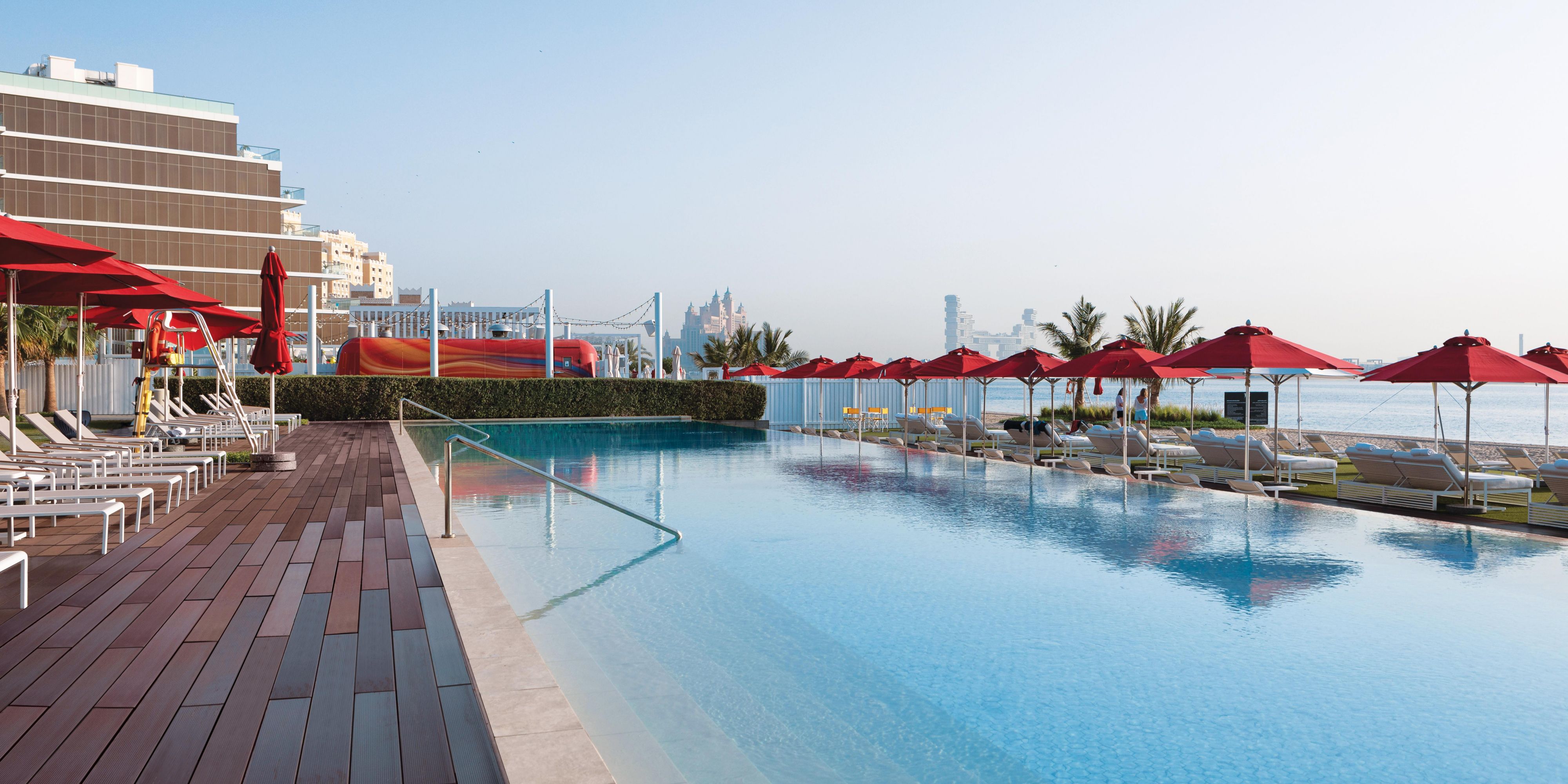 Named after the 8th phase of the moon, Th8 Palm Hotel offers you the opportunity to reconnect with yourself however you wish. The hotel offers self-care fashioned your way from decadent dining and beach lounging to moongazing after dark.