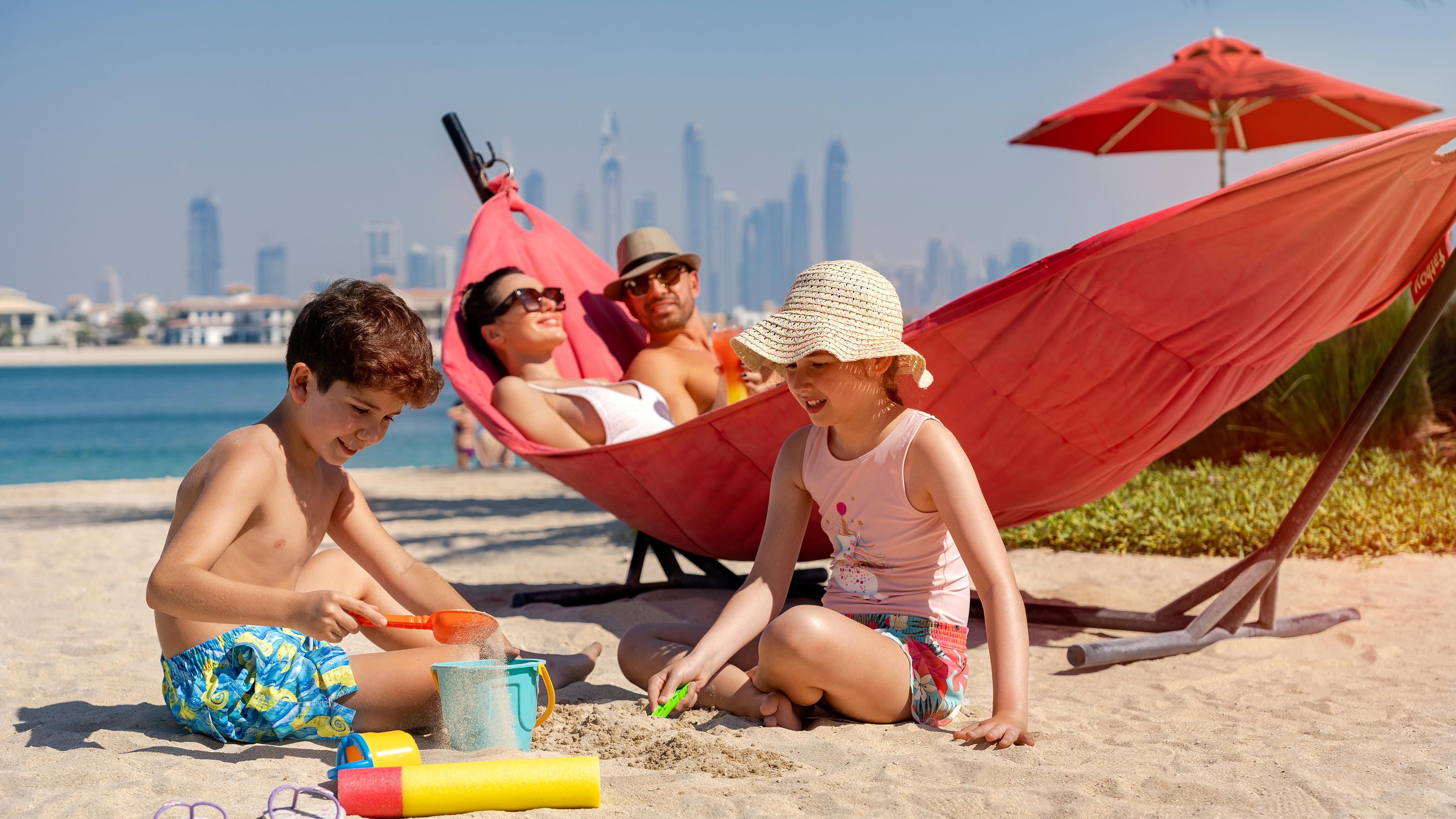Family in the beach
