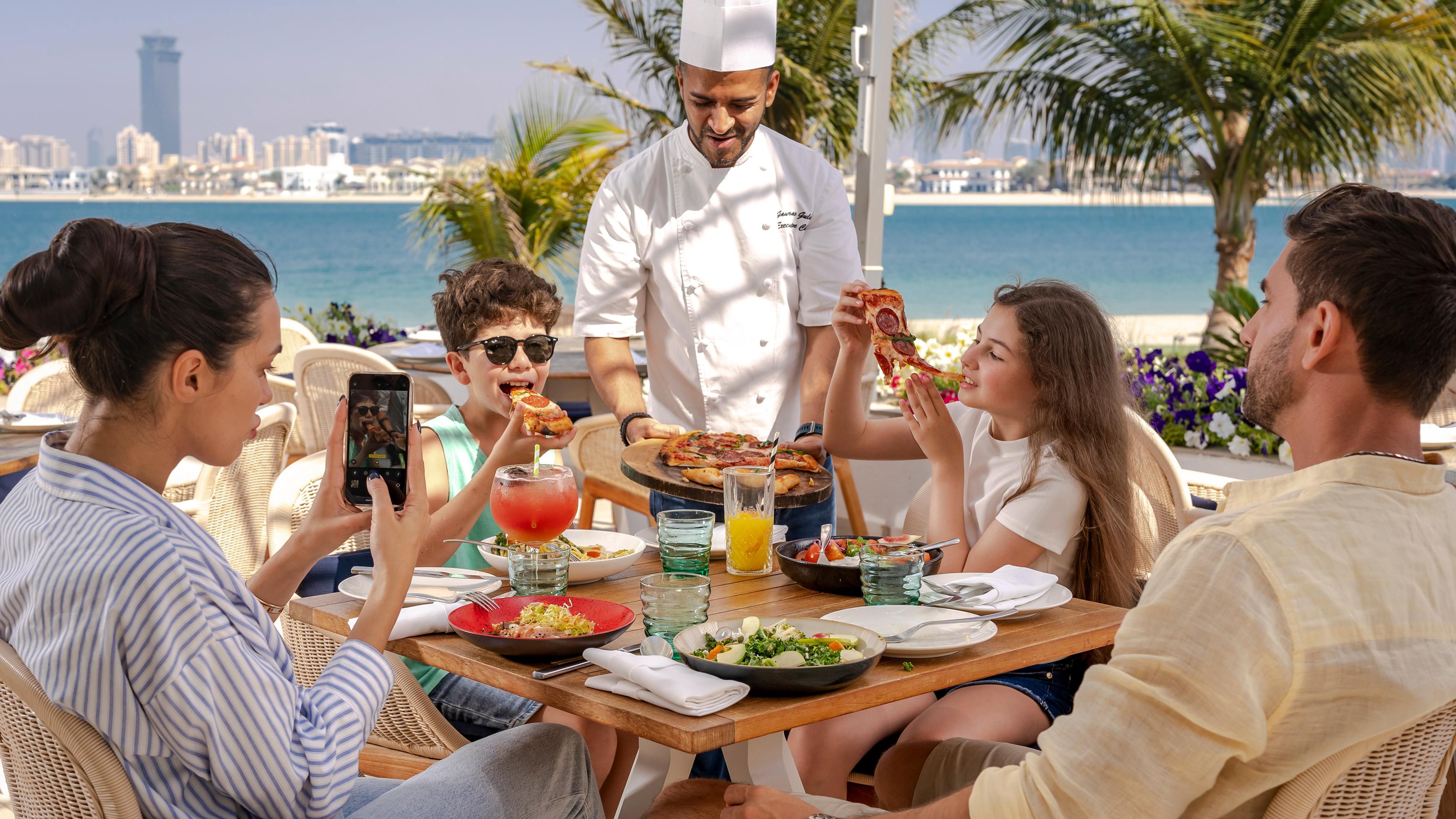 Family Dining in Envy Restaurant Terrace 