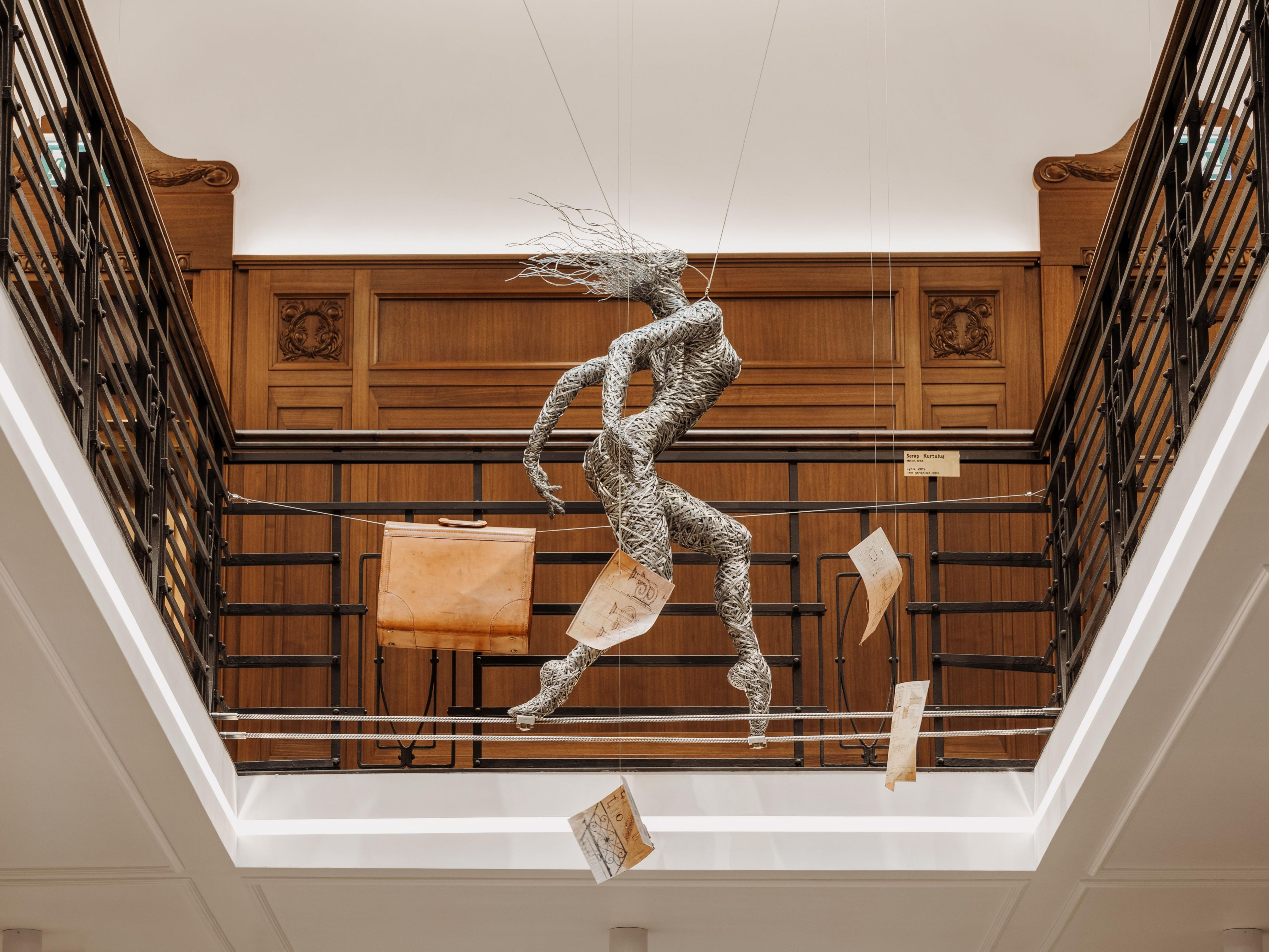 Look up to discover artwork suspended above the atrium
