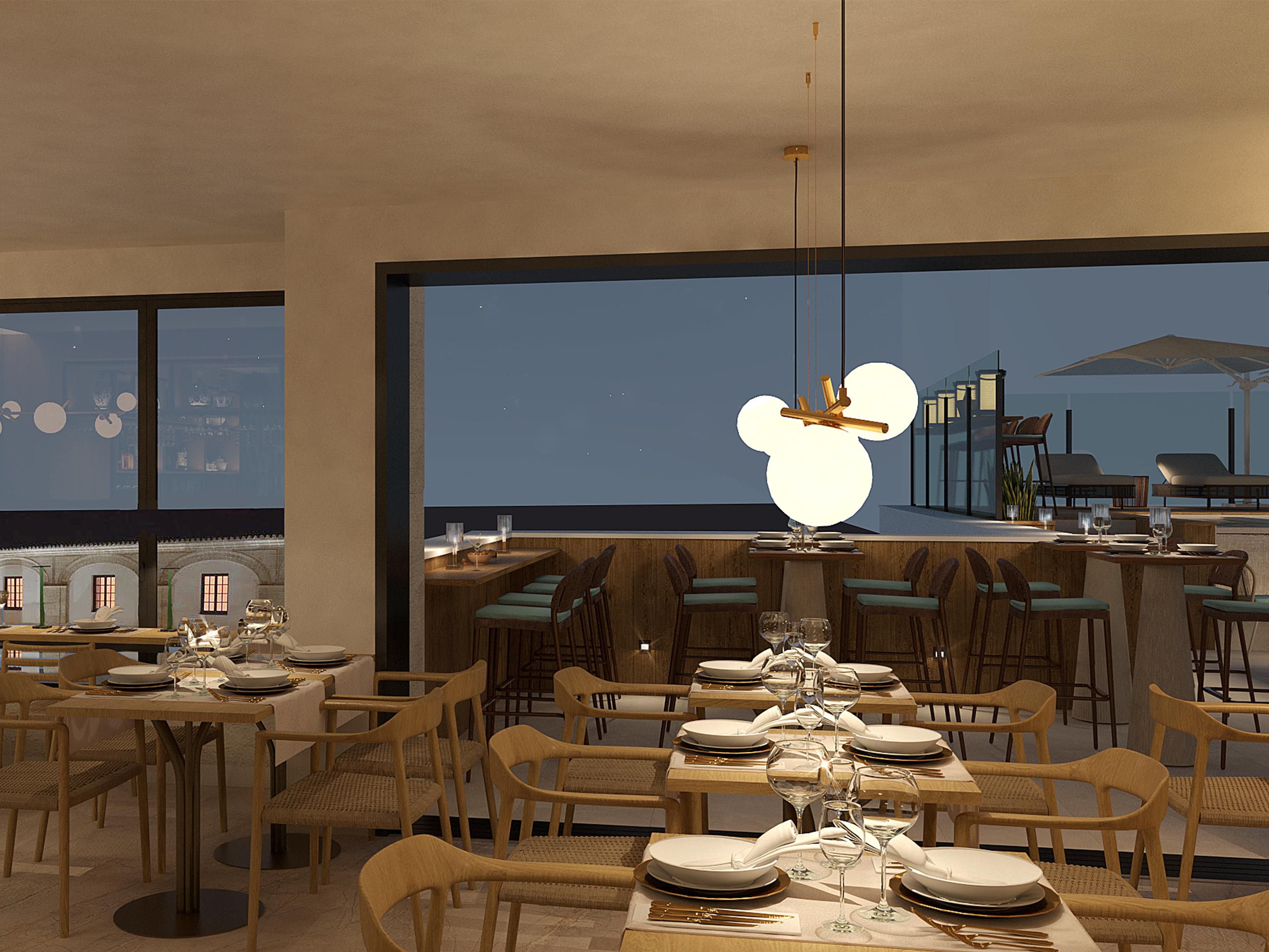 A wonderful view from our rooftop restaurant
