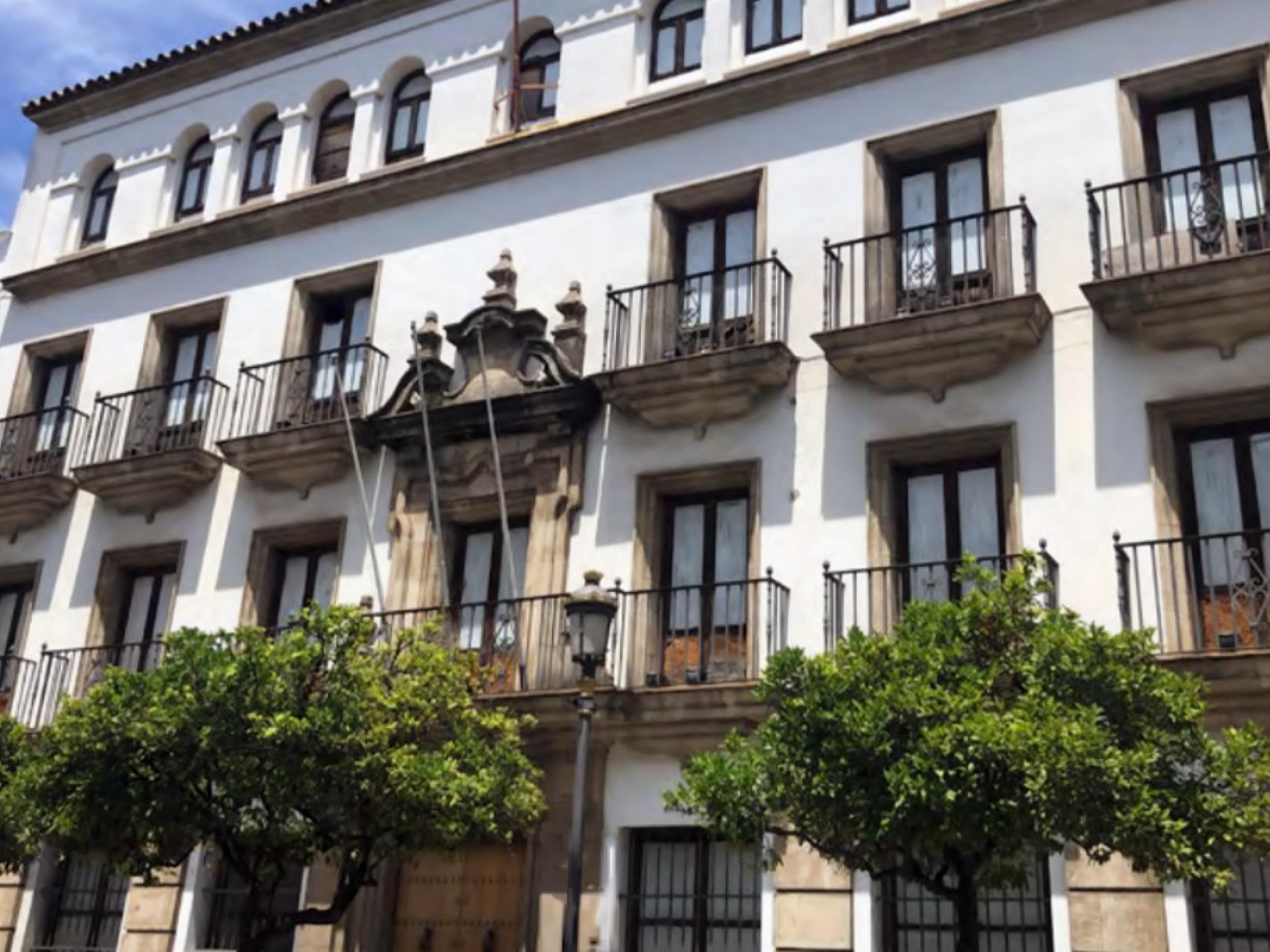 The hotel's exterior façade