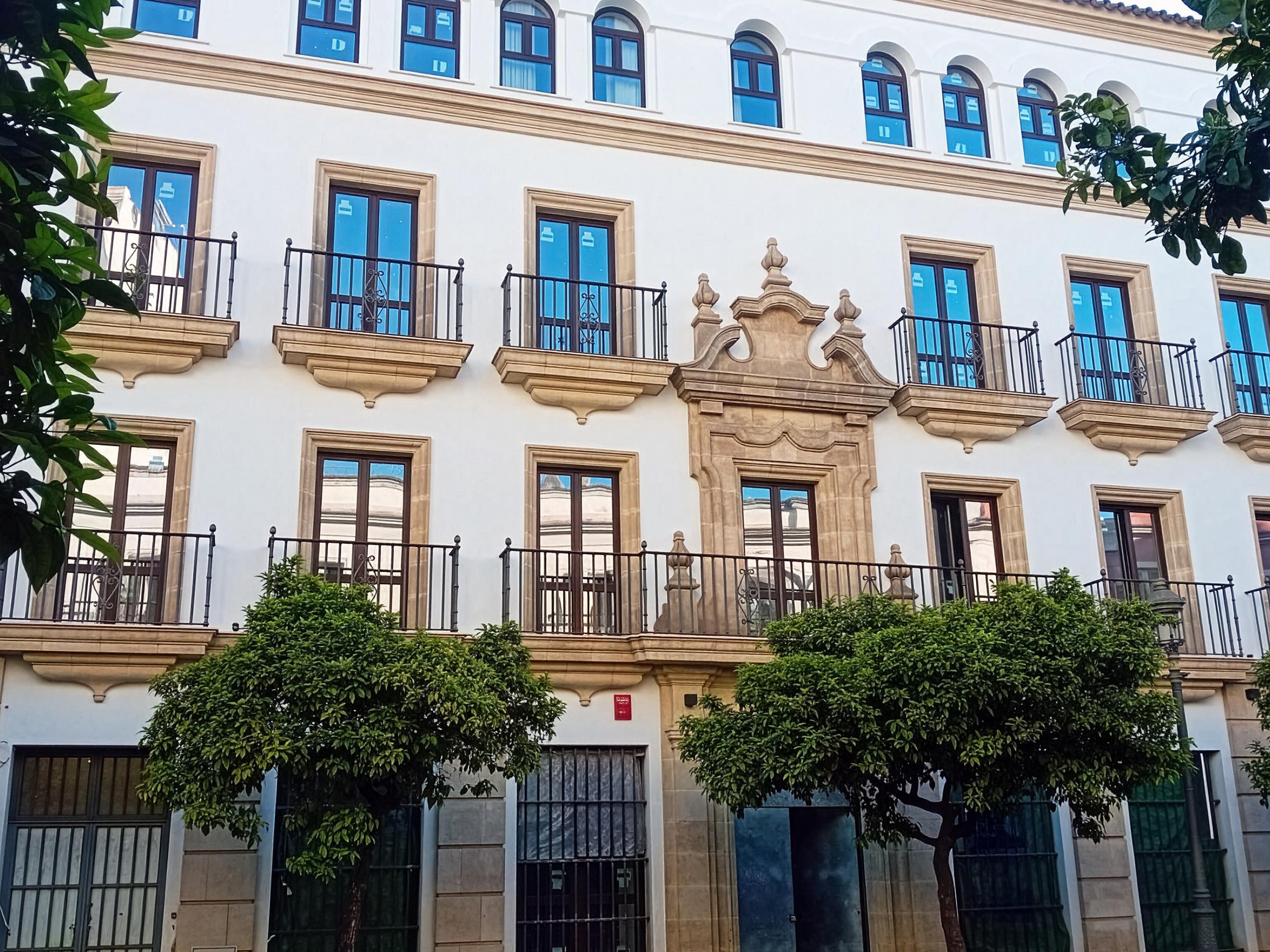 The hotel's exterior façade