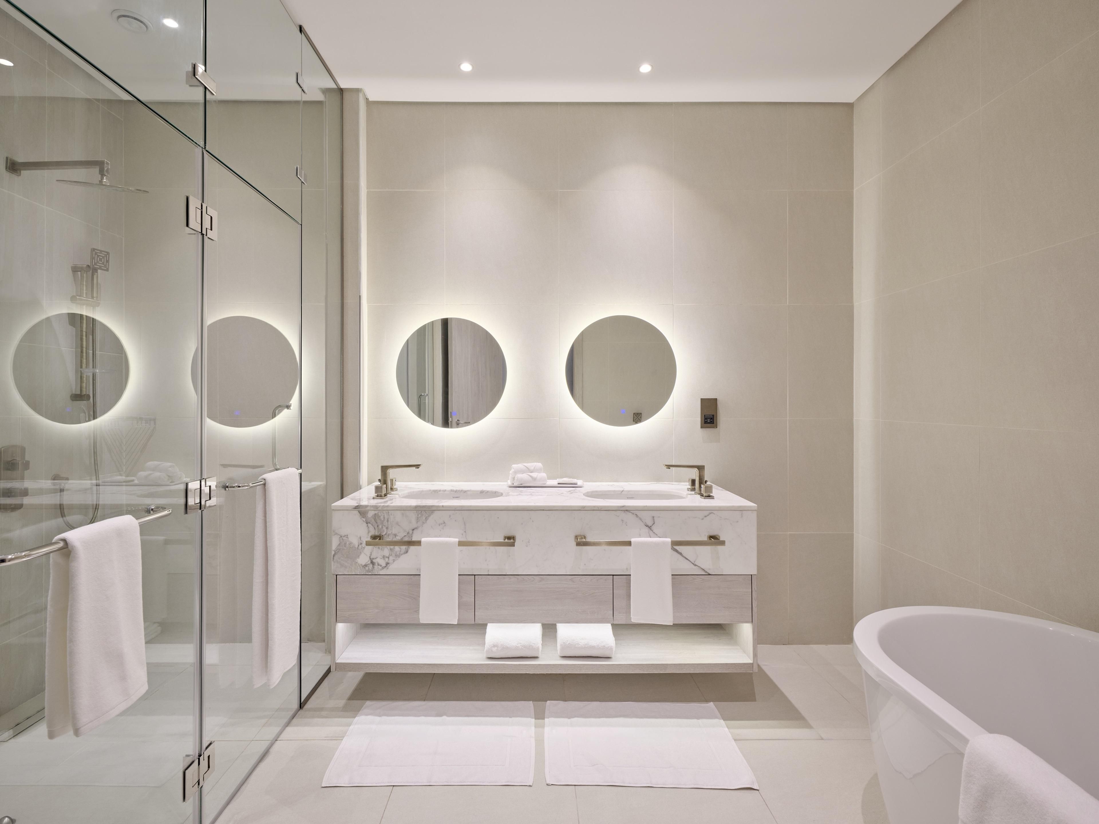 Thoughtfully designed bathrooms for all our guests