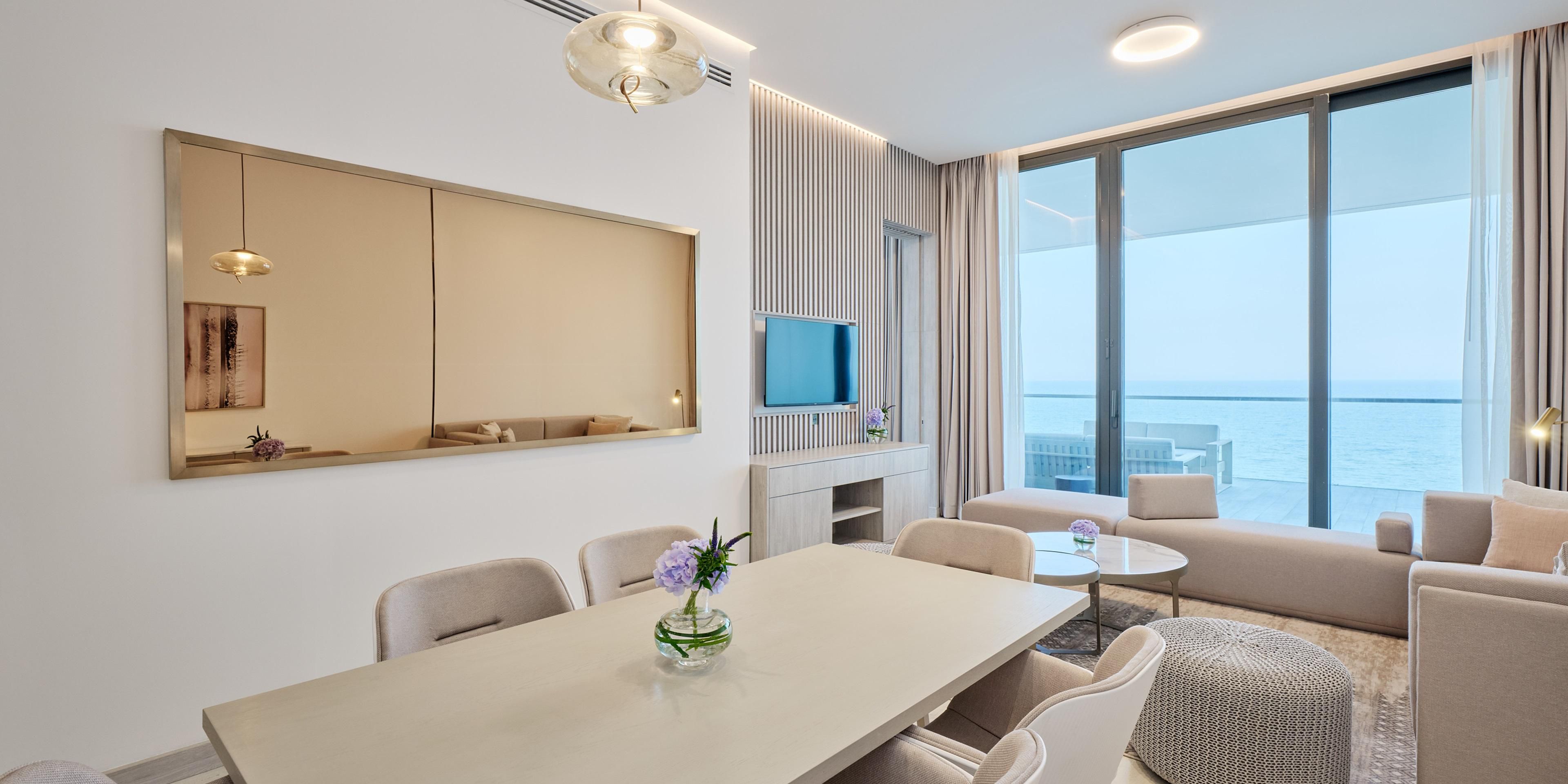 A suite ideal for a family stay offering spacious dining area