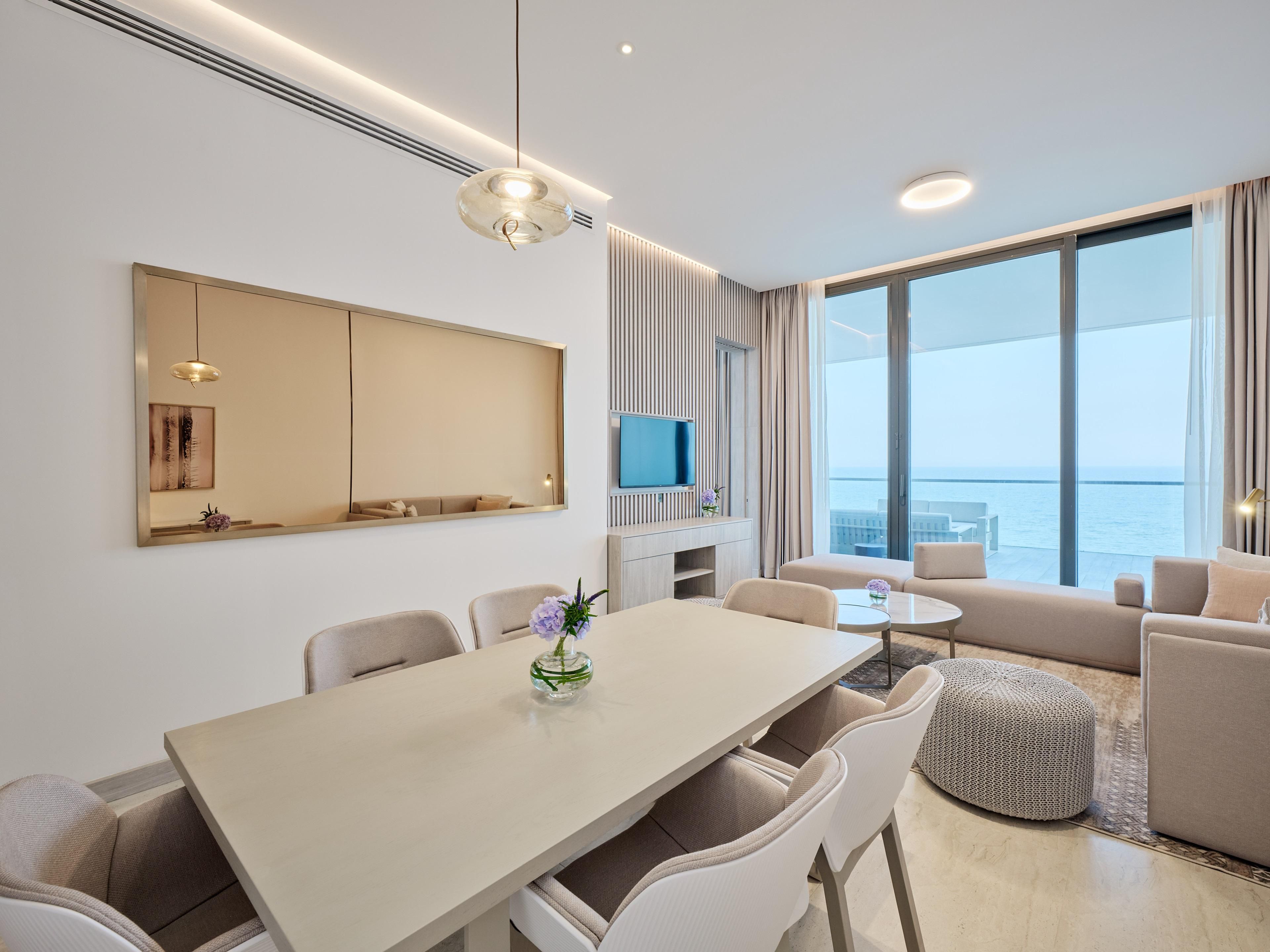 A suite ideal for a family stay offering spacious dining area