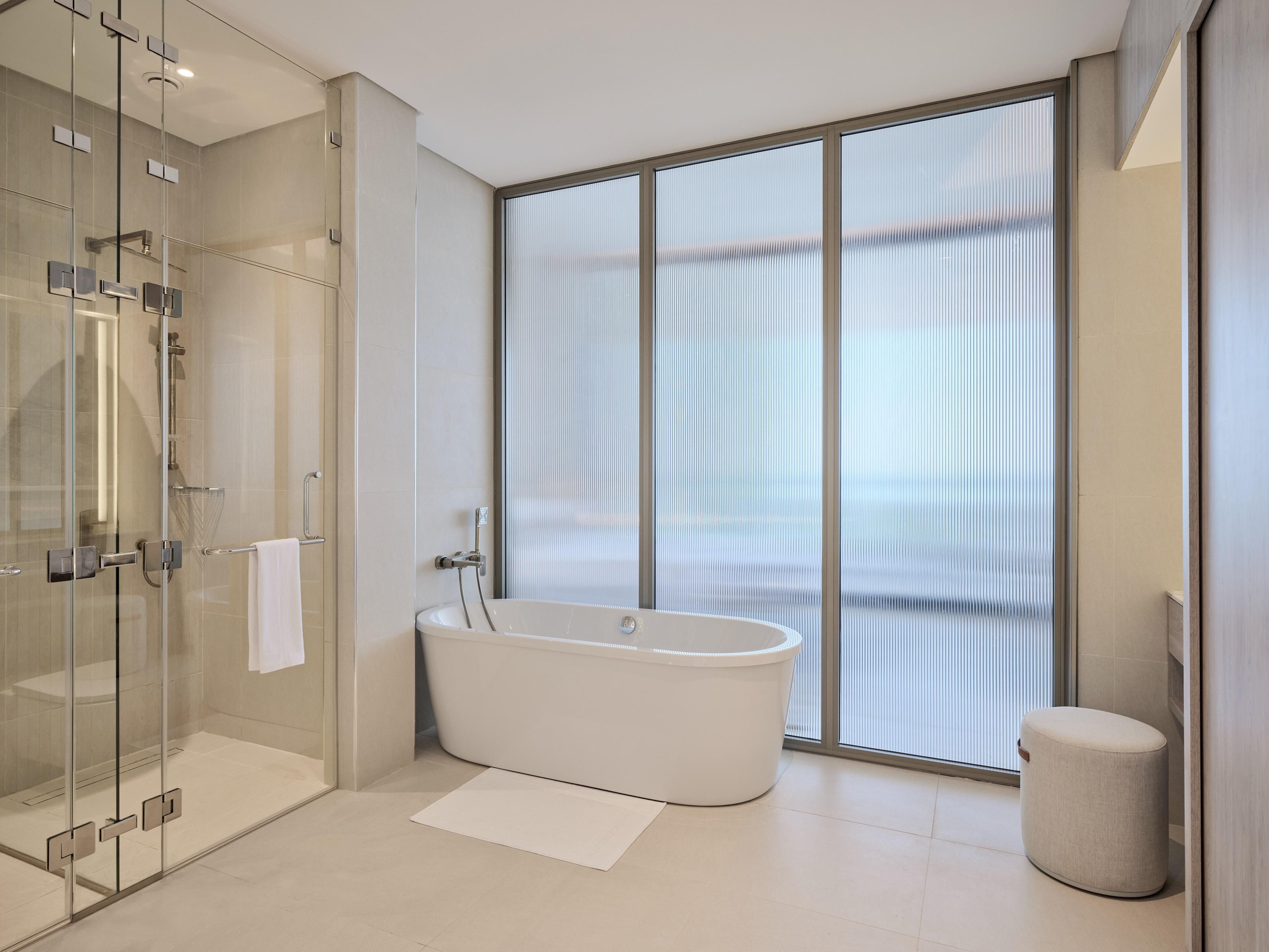 Thoughtfully designed bathrooms for all our guests
