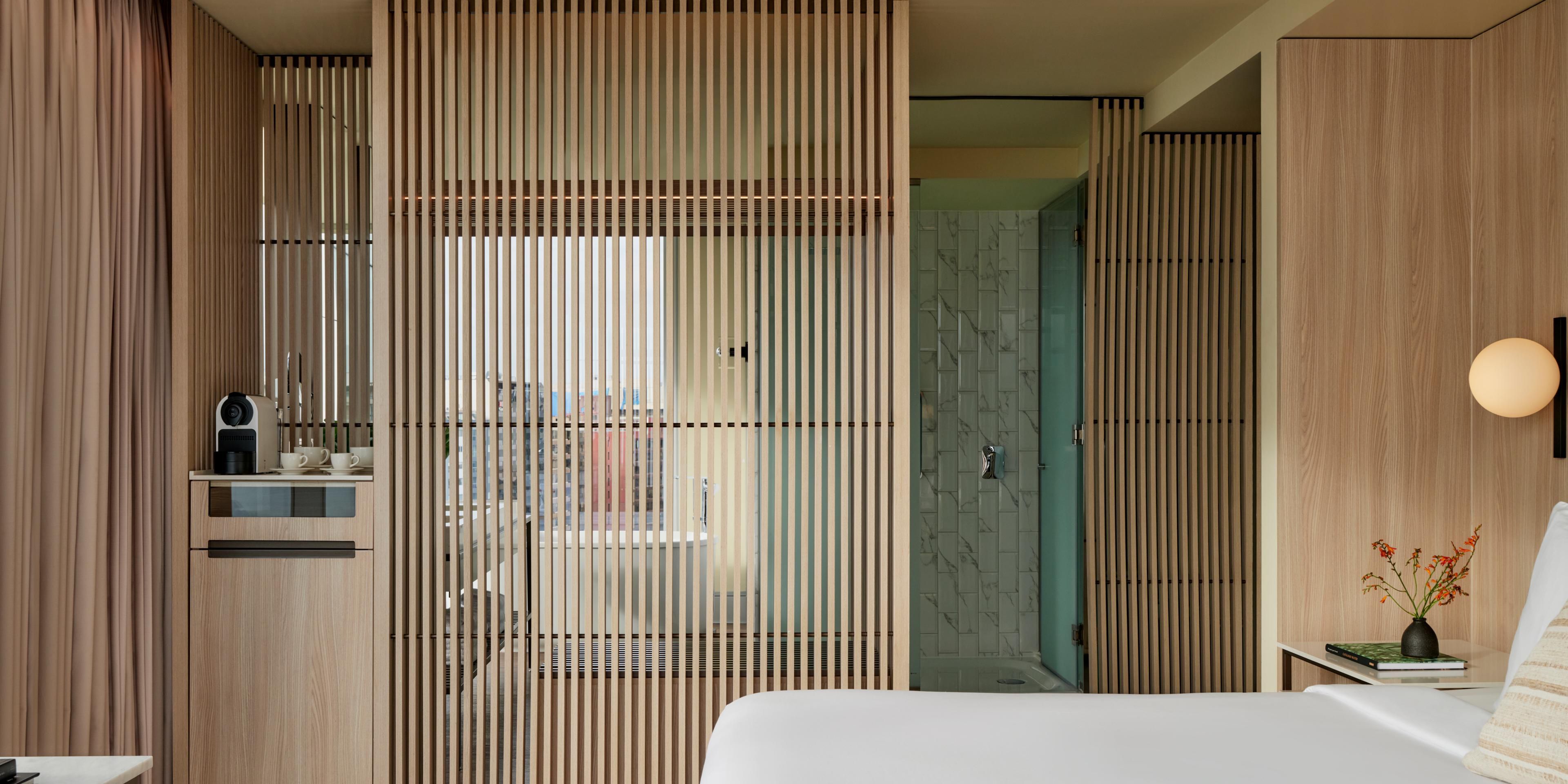Wake up to ocean views and fresh coffee in the Souma Suite.