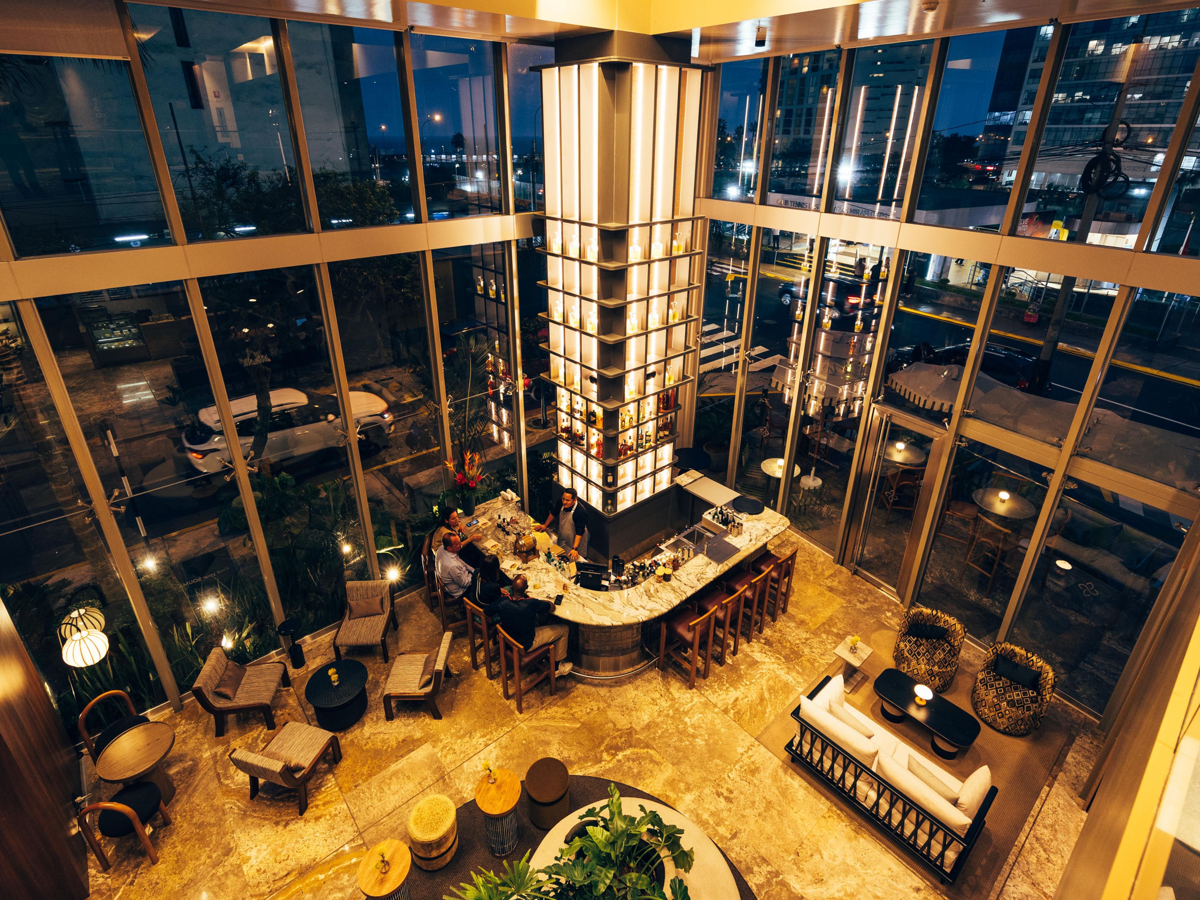 Lobby bar with pisco tasting experience