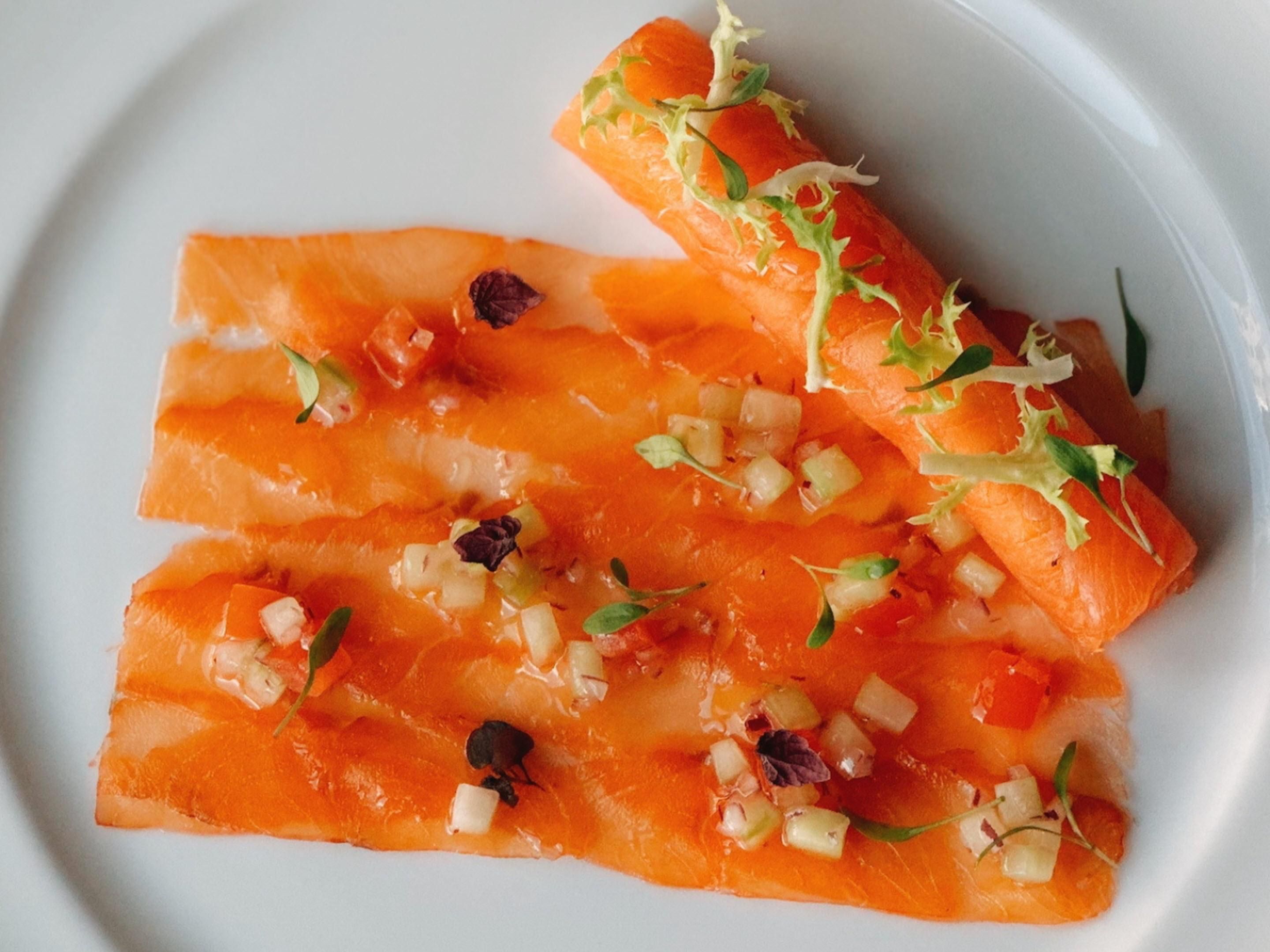 Delicate Smoked Salmon with Citrus Herb Garnish