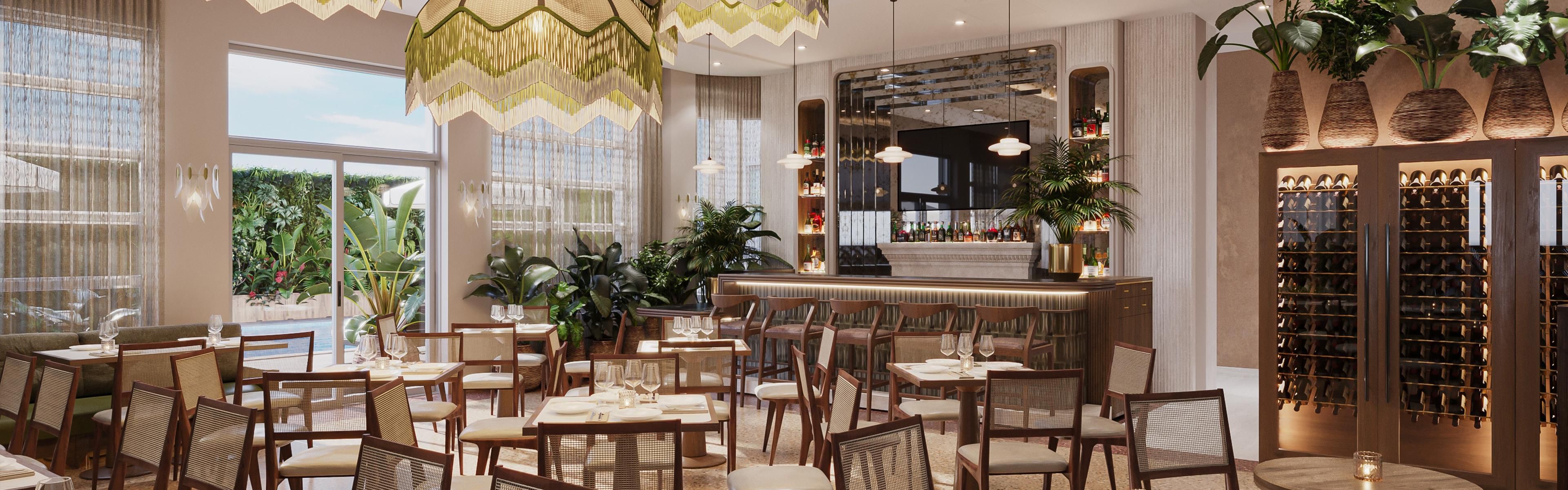Restaurant seating at Ginga