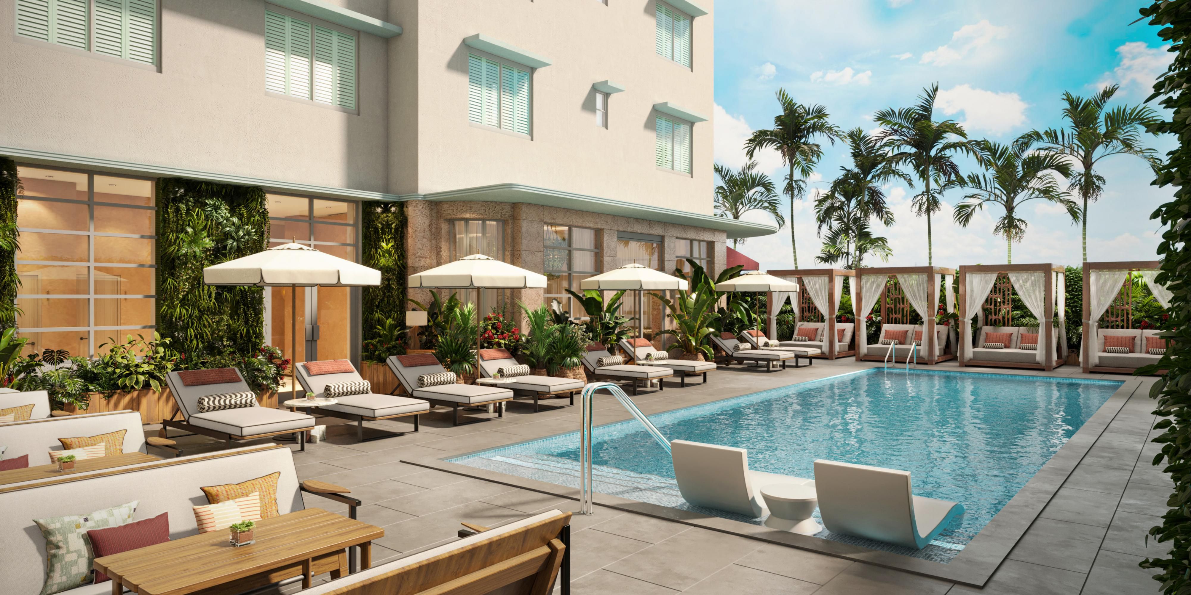 Outdoor tropical pool.