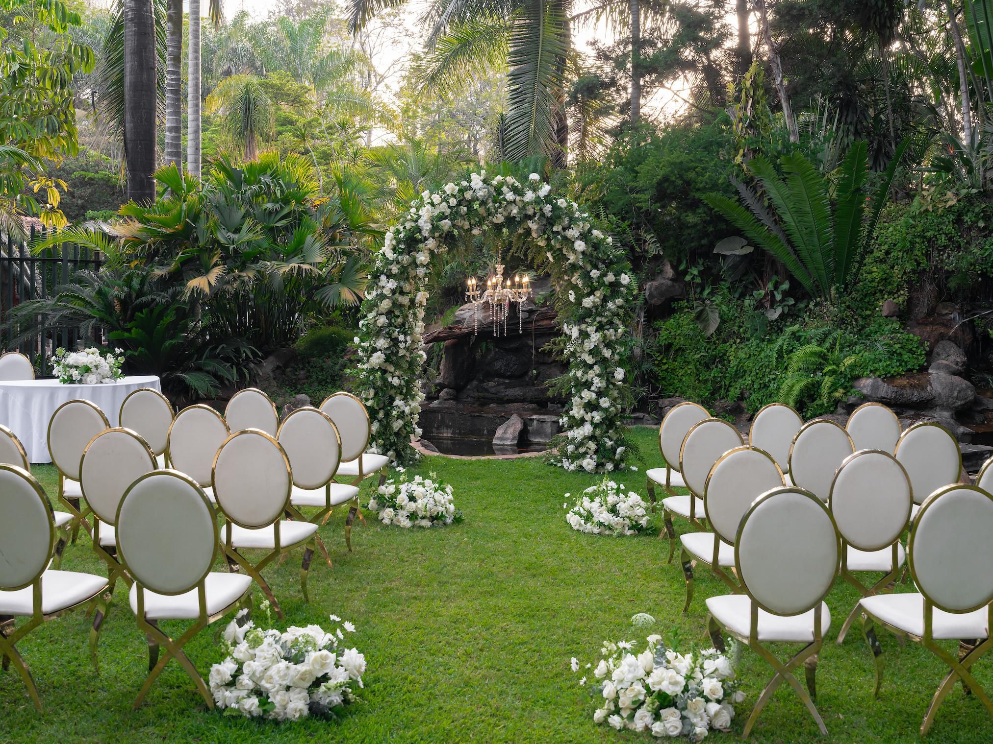 Celebrations in the blooming garden