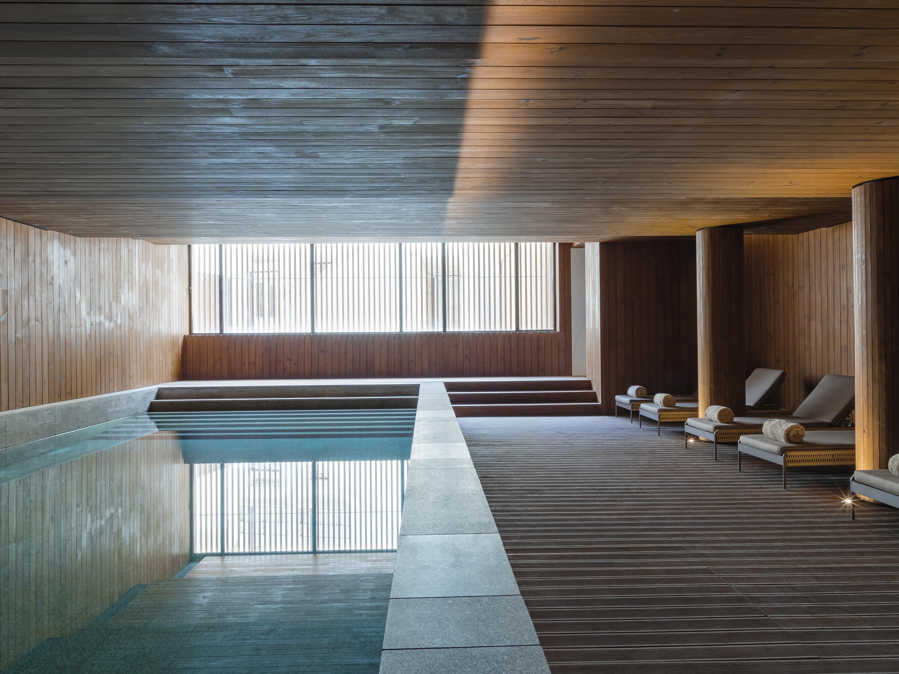 Unwind in serenity at our heated indoor pool retreat.