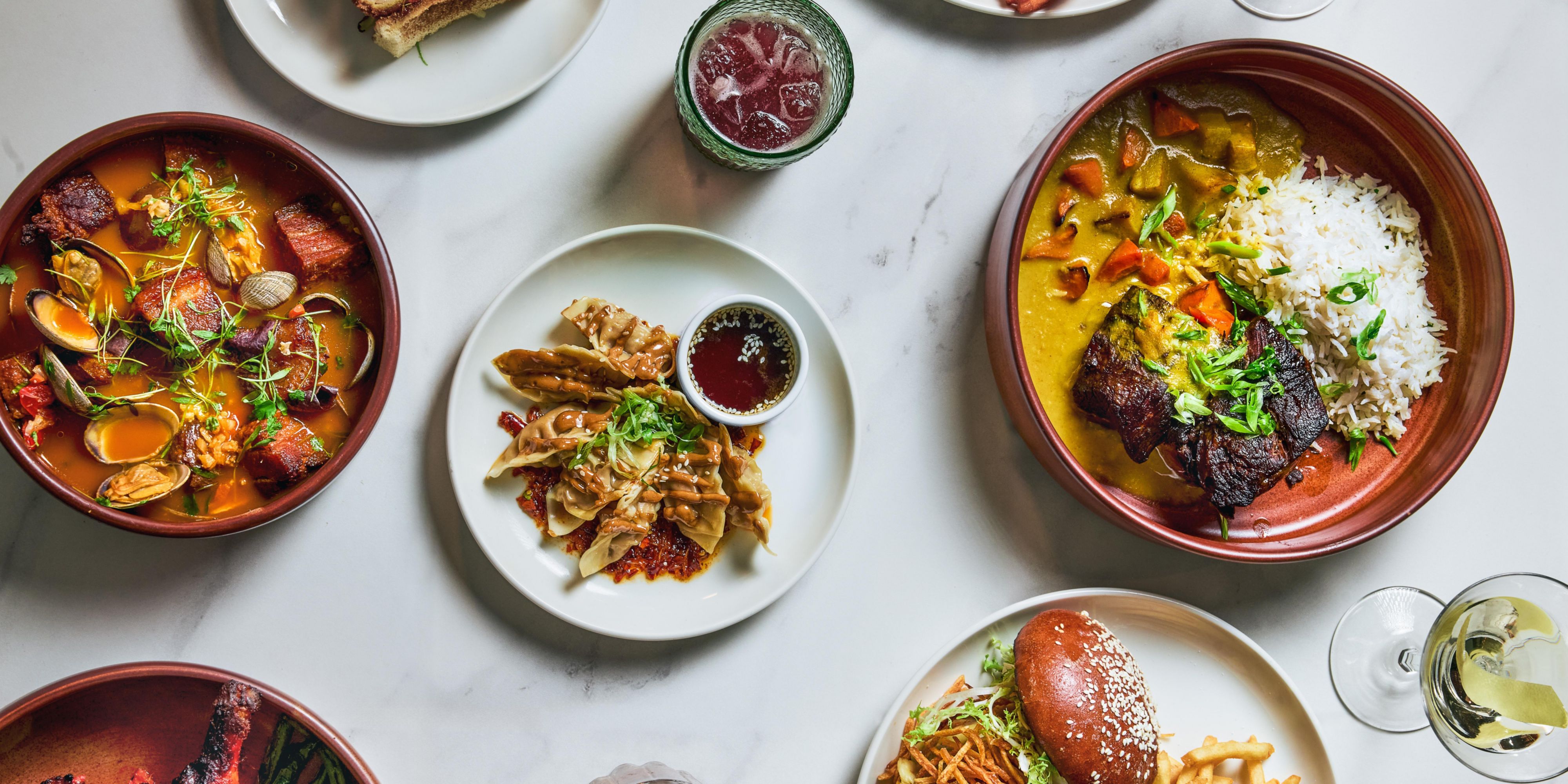 Mediterranean food layout