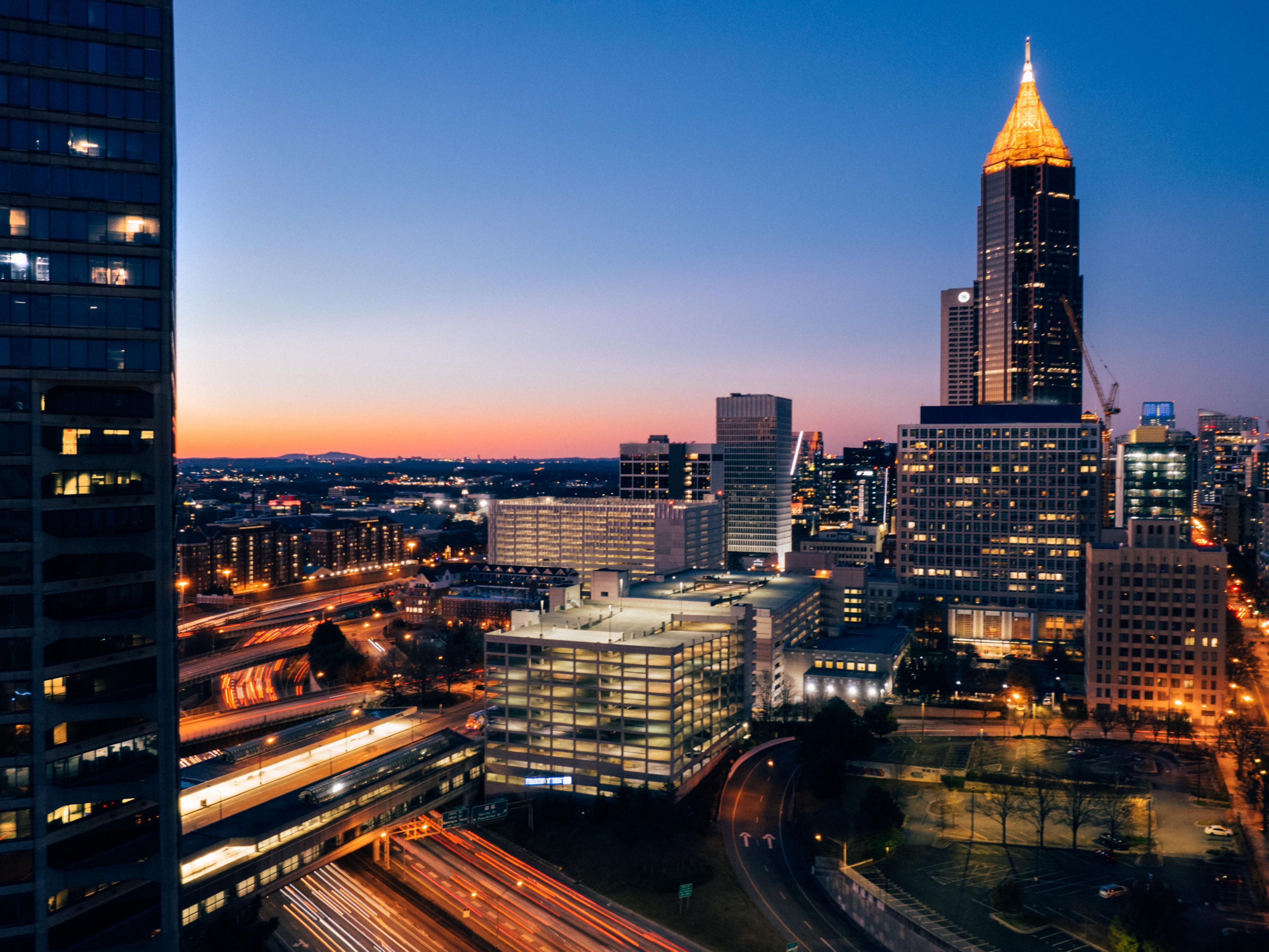 city of Atlanta at night